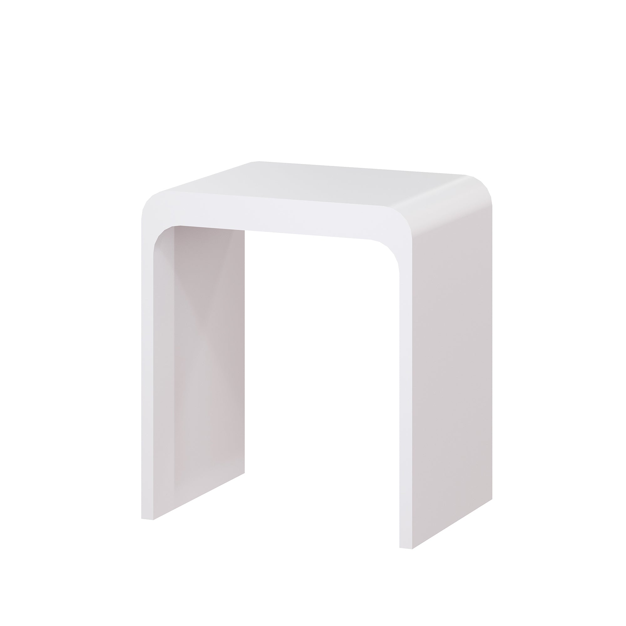 Boyel Living 11.42 in. W Freestanding Solid Surface Shower Seat in Matte White