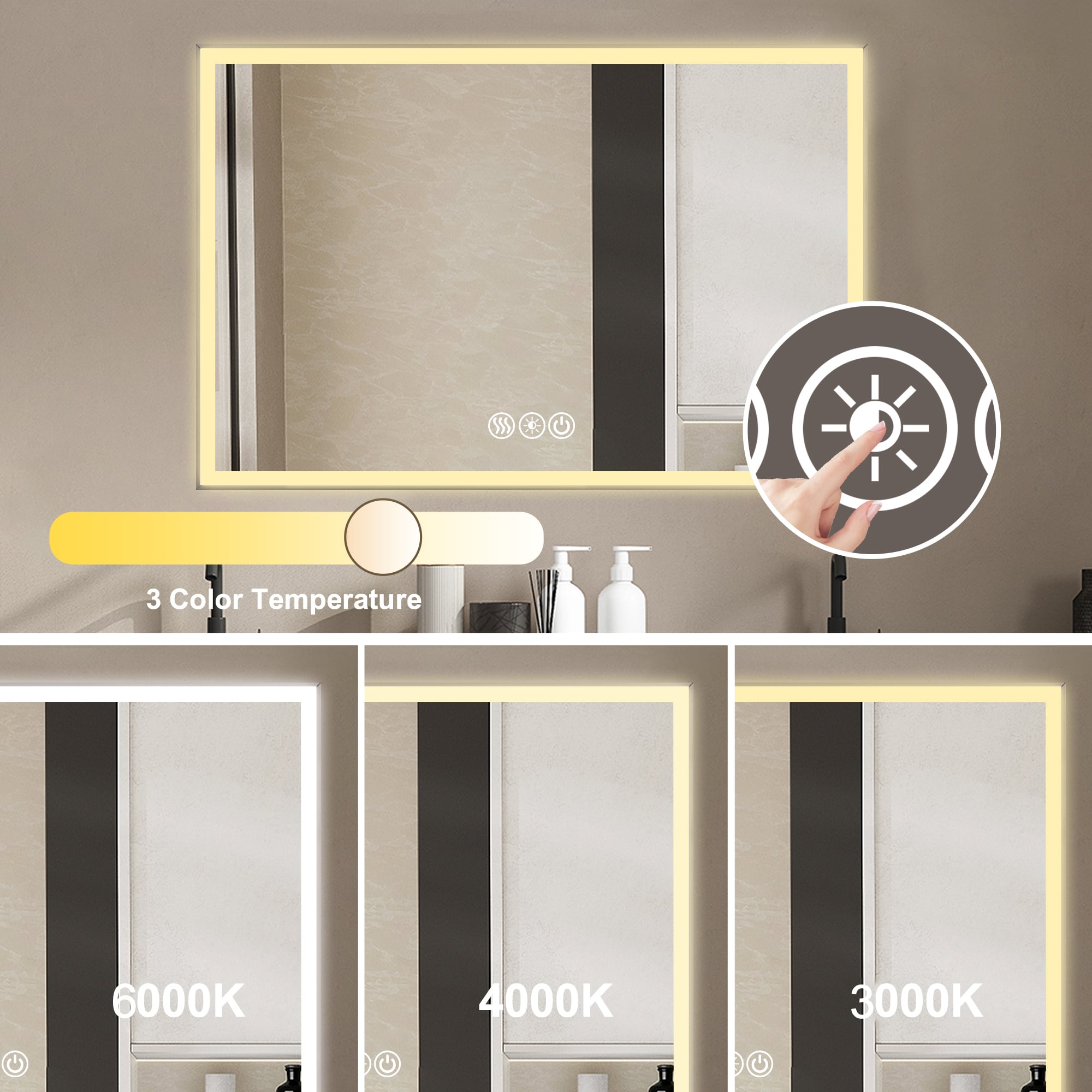 WELLFOR GIZQCS89P00 Framed-Bath-Mirrors - View #6
