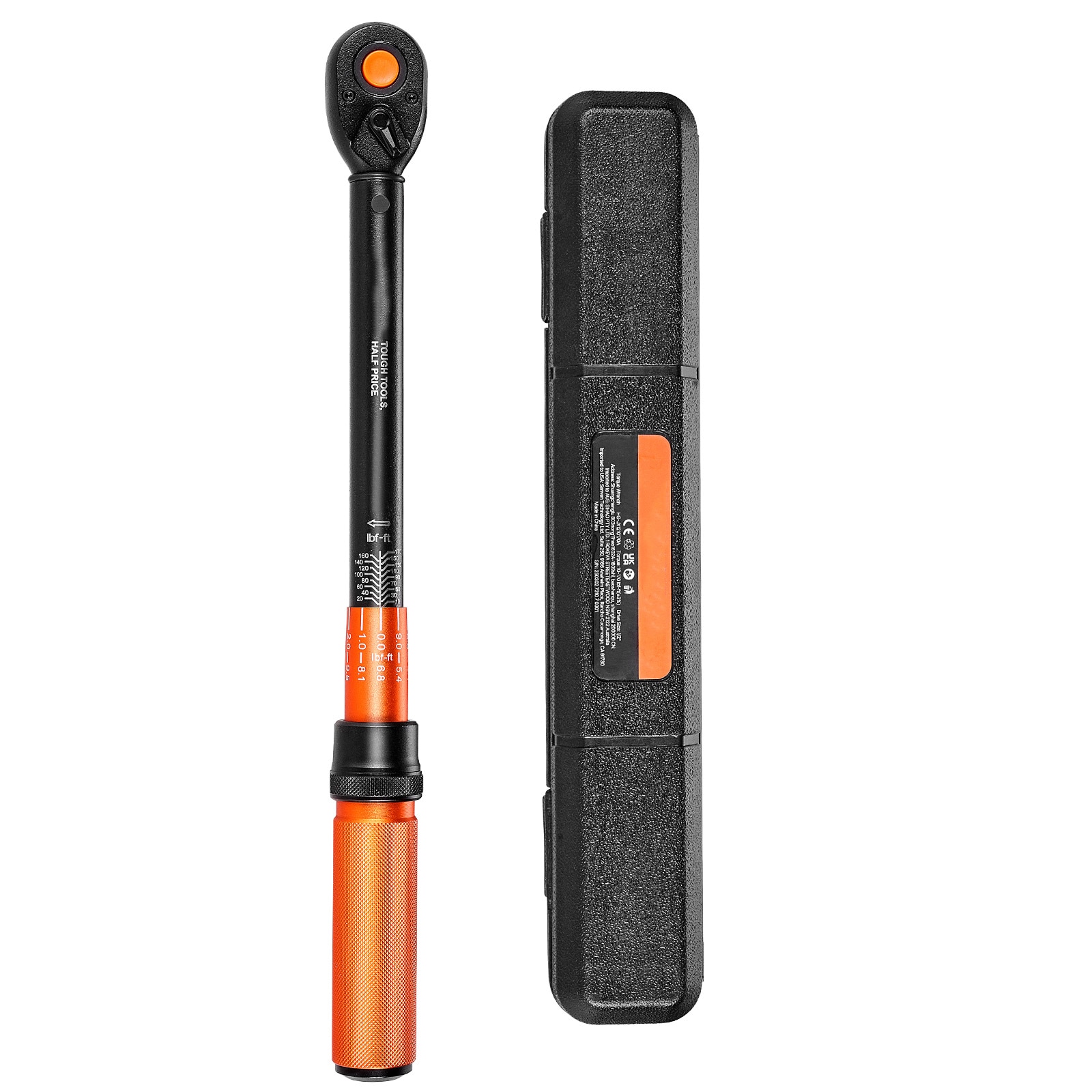 VEVOR Click Torque Wrench 1/2 Inch Drive 10-170 lbf-ft/13.6-230.5 N.m Dual-direction Torque Wrench with Dual Range Scales 72-tooth High Precision with Carrying Case for Automobile Repair #SCDJSNLBS10107576V0