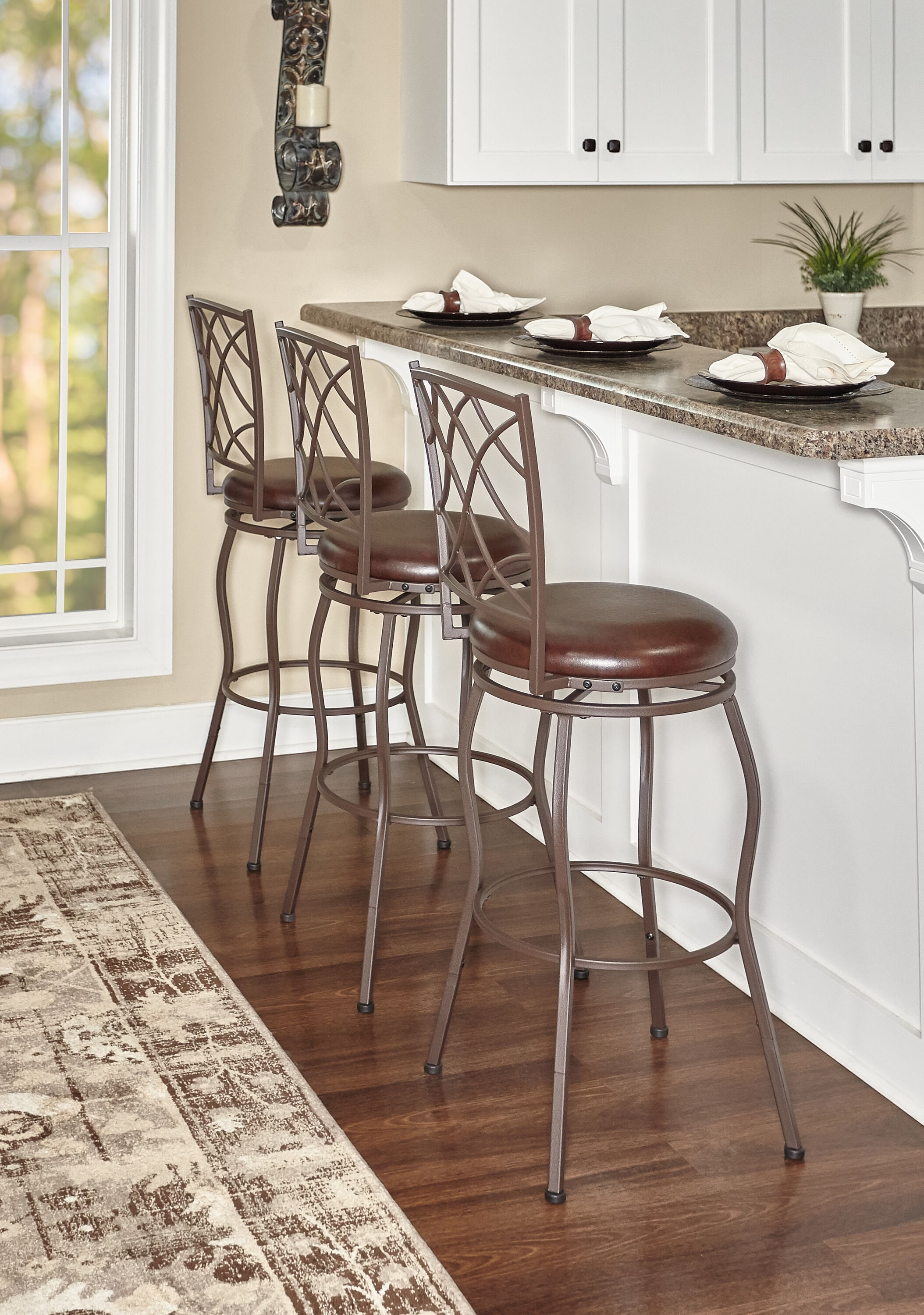 Linon BSA10MTLSET stools - View #7