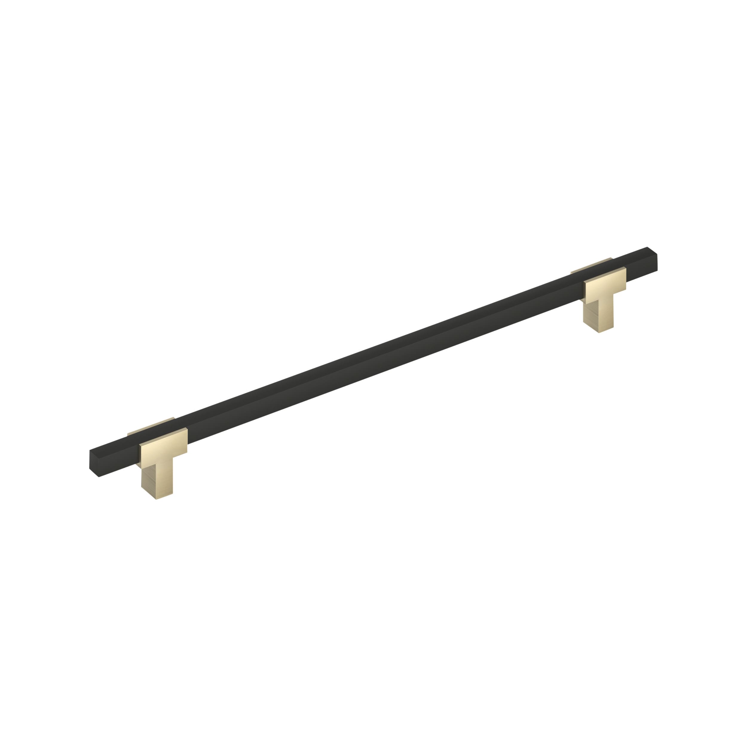 Amerock BP54091BBZMB Urbanite 18-in , 457mm Center to Center Golden Champagne/Matte Black Rectangular Bar Appliance Drawer Pulls