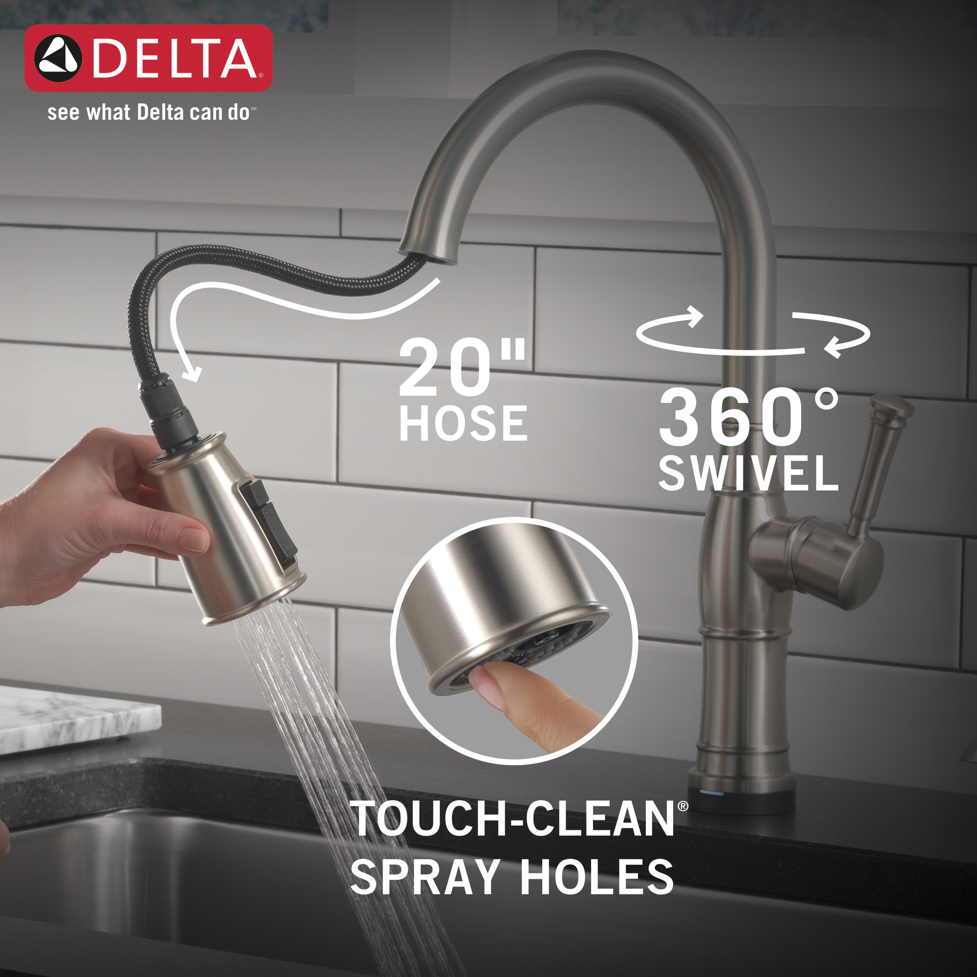 Delta 19957TZ-SPSD-DST Kitchen-Faucets - View #7