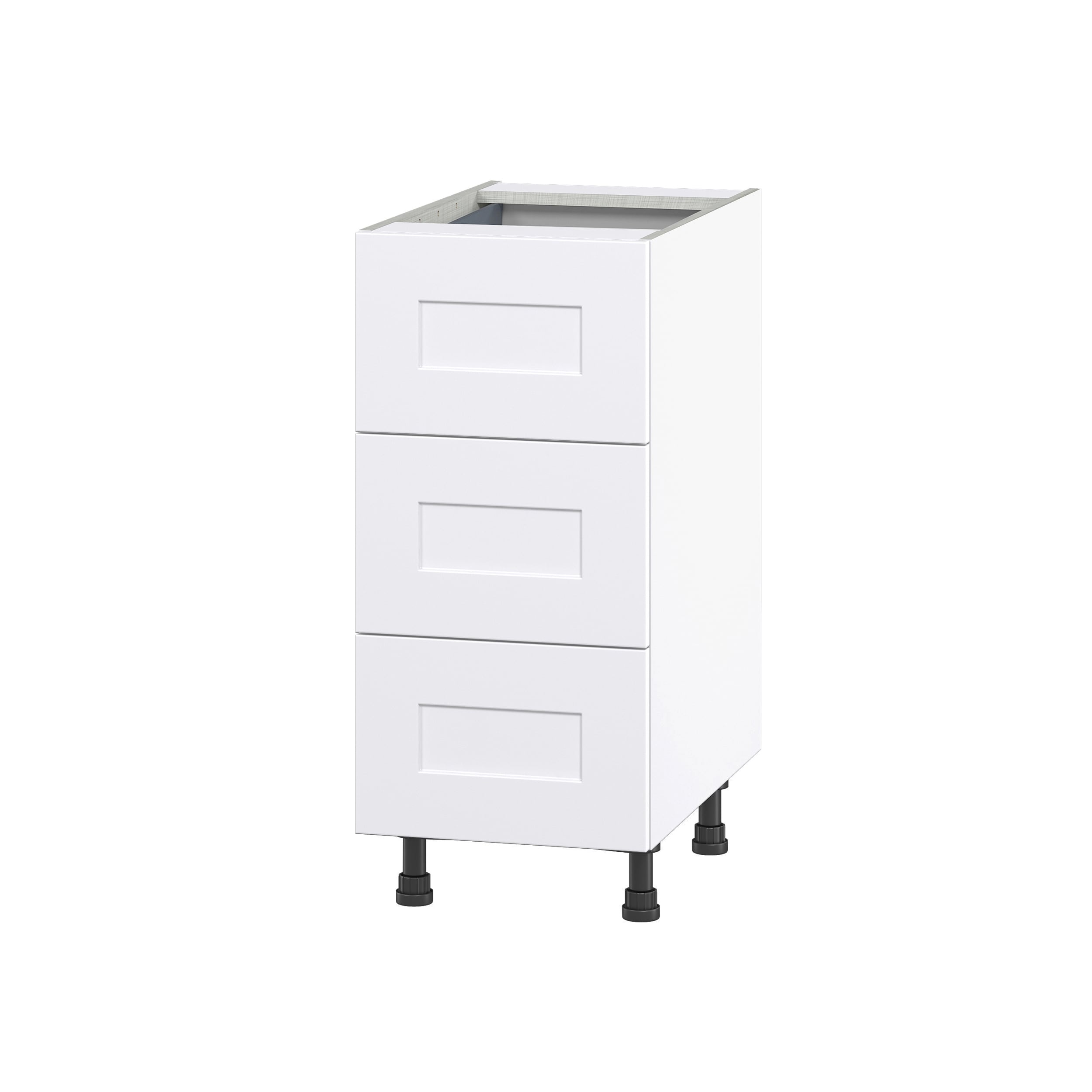 Hugo&Borg DSB3DA15I1-JO Jolie 15-in W x 34.5-in H x 25-in D Warm White 3 -Drawers Drawer Base Fully assembled Cabinet Shaker)