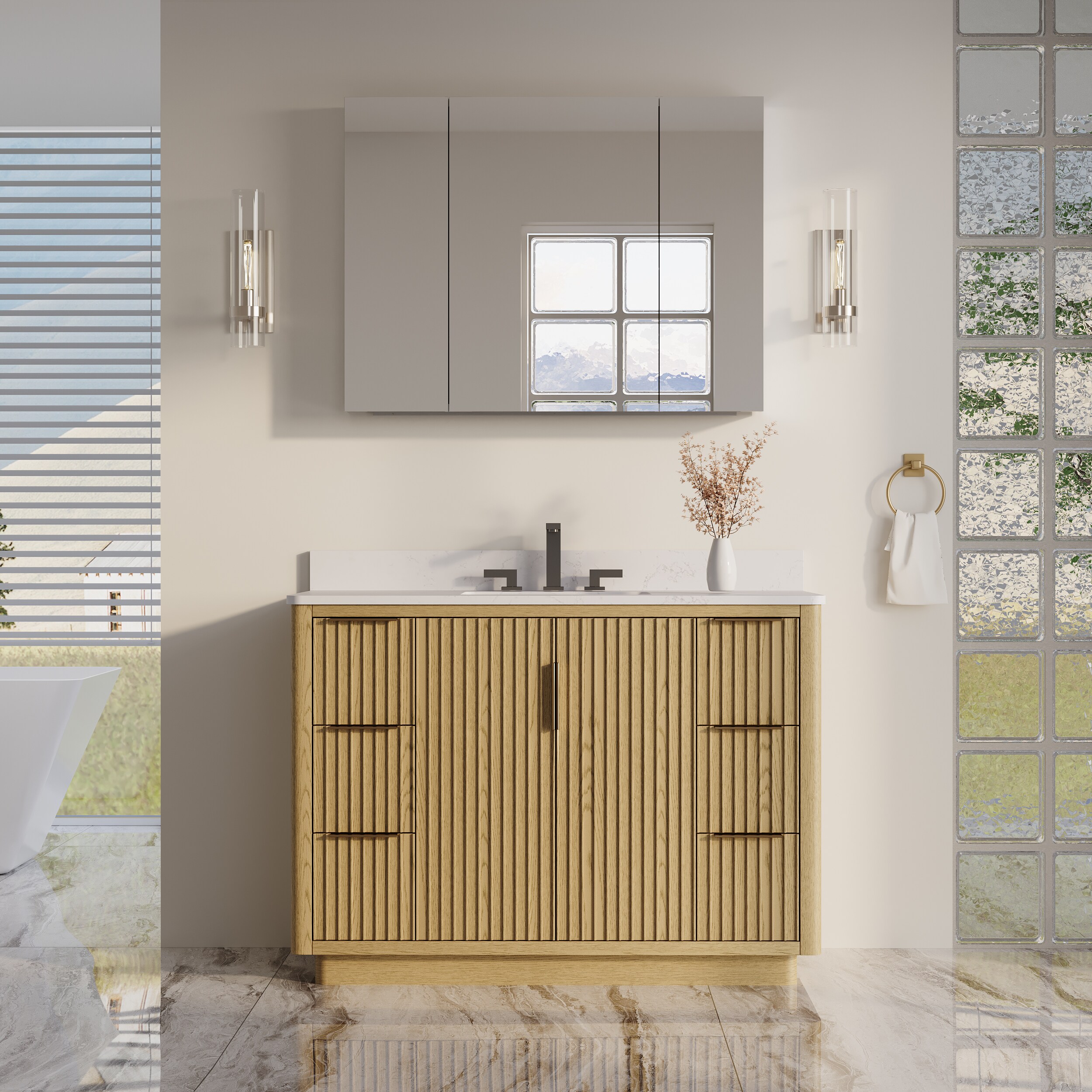 WELLFOR DH-MMC3026-BL Bathroom-Medicine-Cabinets - View #9