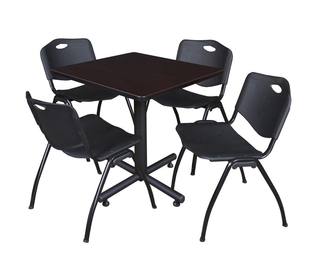 Regency TKB3030MW47BK Breakroom Brown 4-Person Training Table (30-in W x 29-in H)