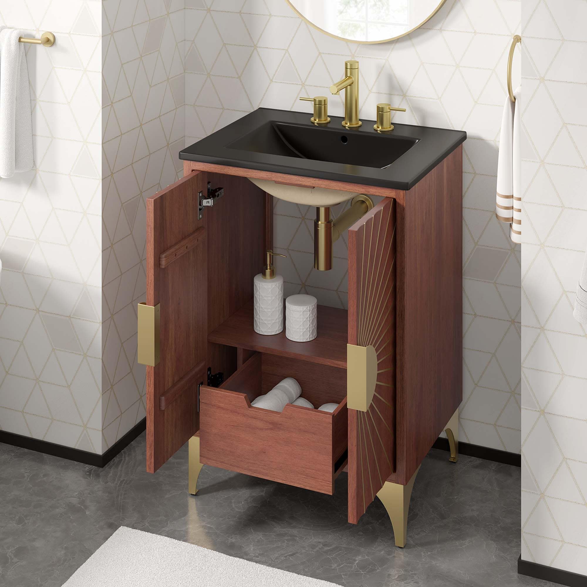 Modway EEI-6292-BLK-WAL Bath-Vanity-Combo - View #5