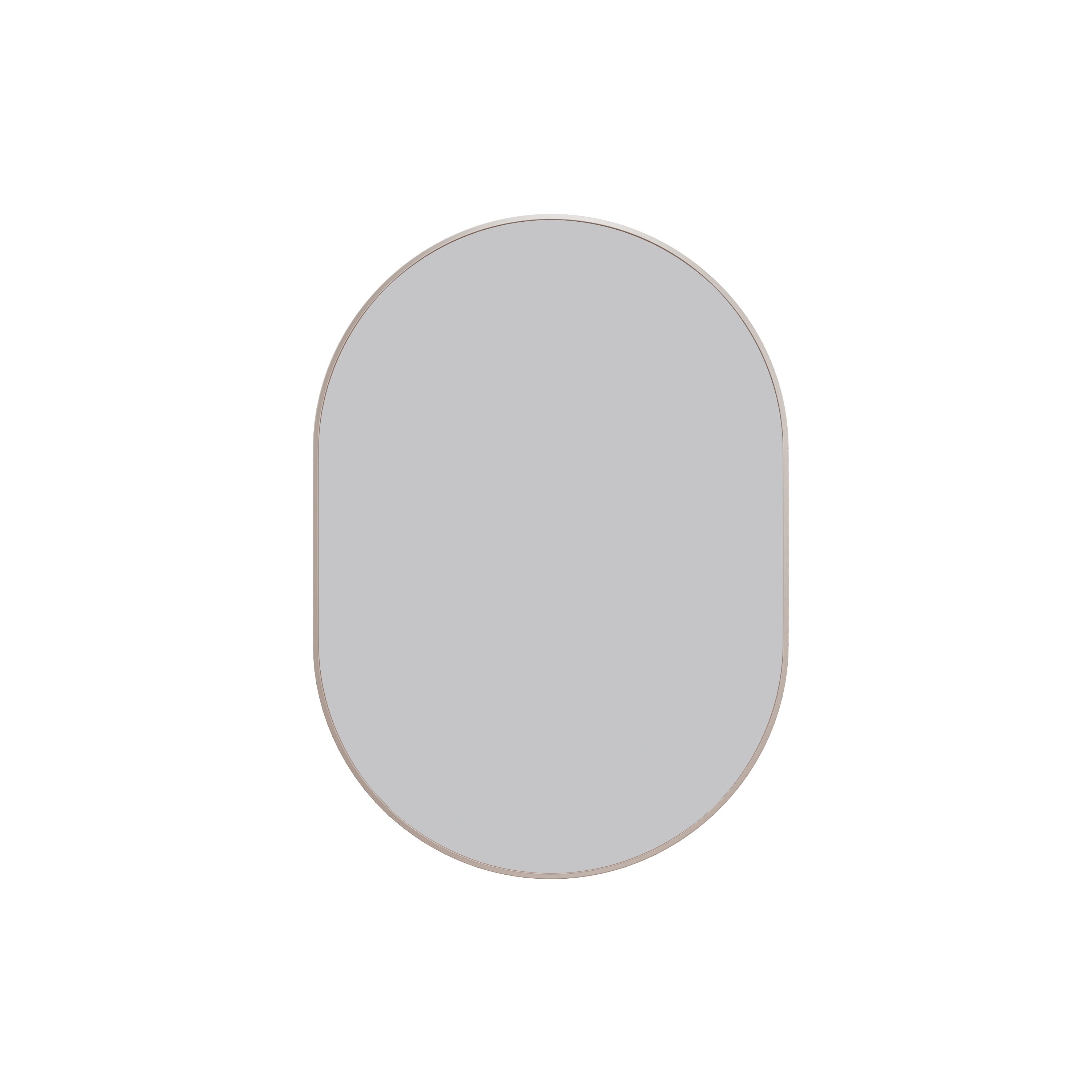 Glass Warehouse SF-PL-20X28-BN Inara 20-Inches W x 28-Inches H Oval Brushed Nickel Framed Vanity Mirror