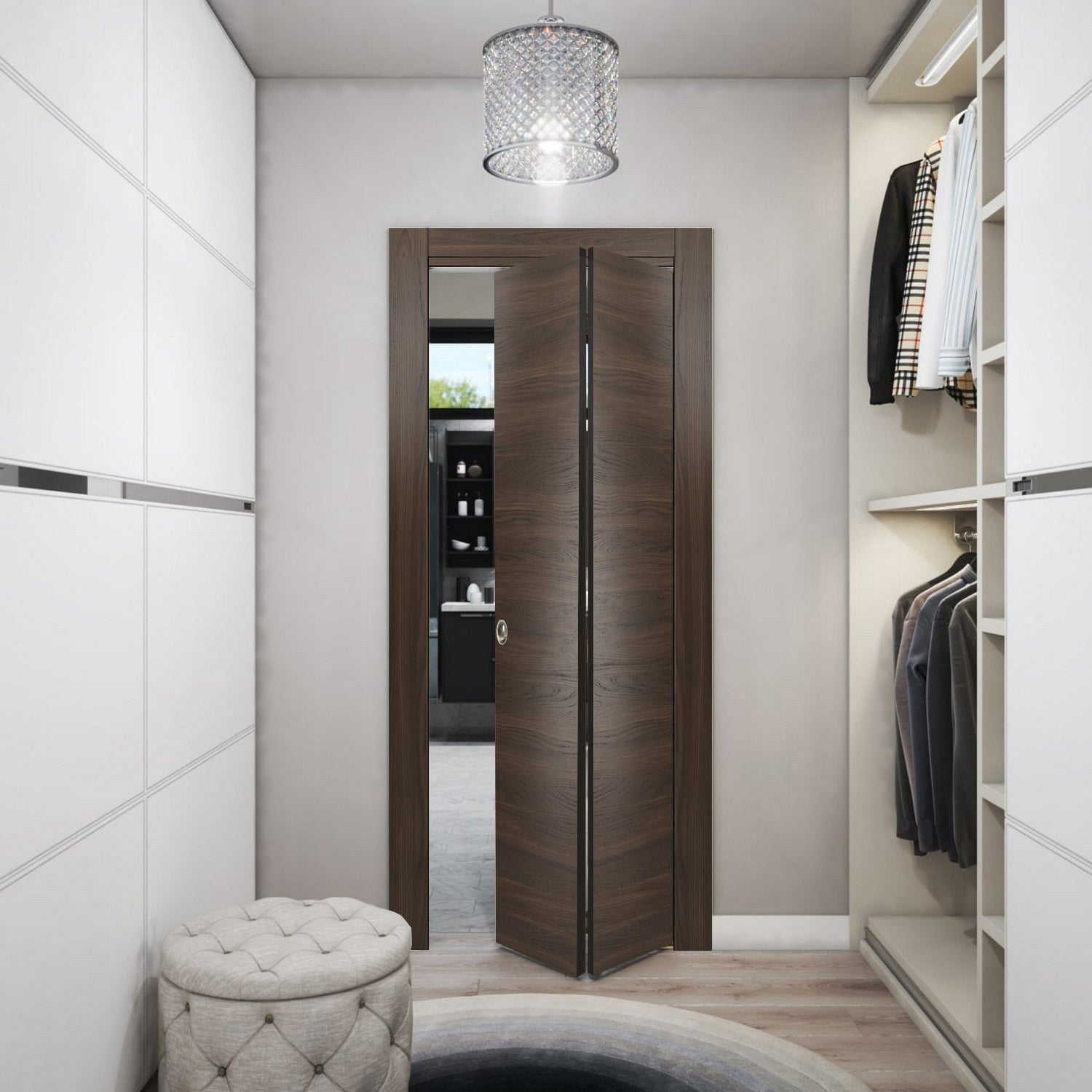 SARTODOORS Sliding Closet Bi-fold Doors 32 x 84 - Planum 0010