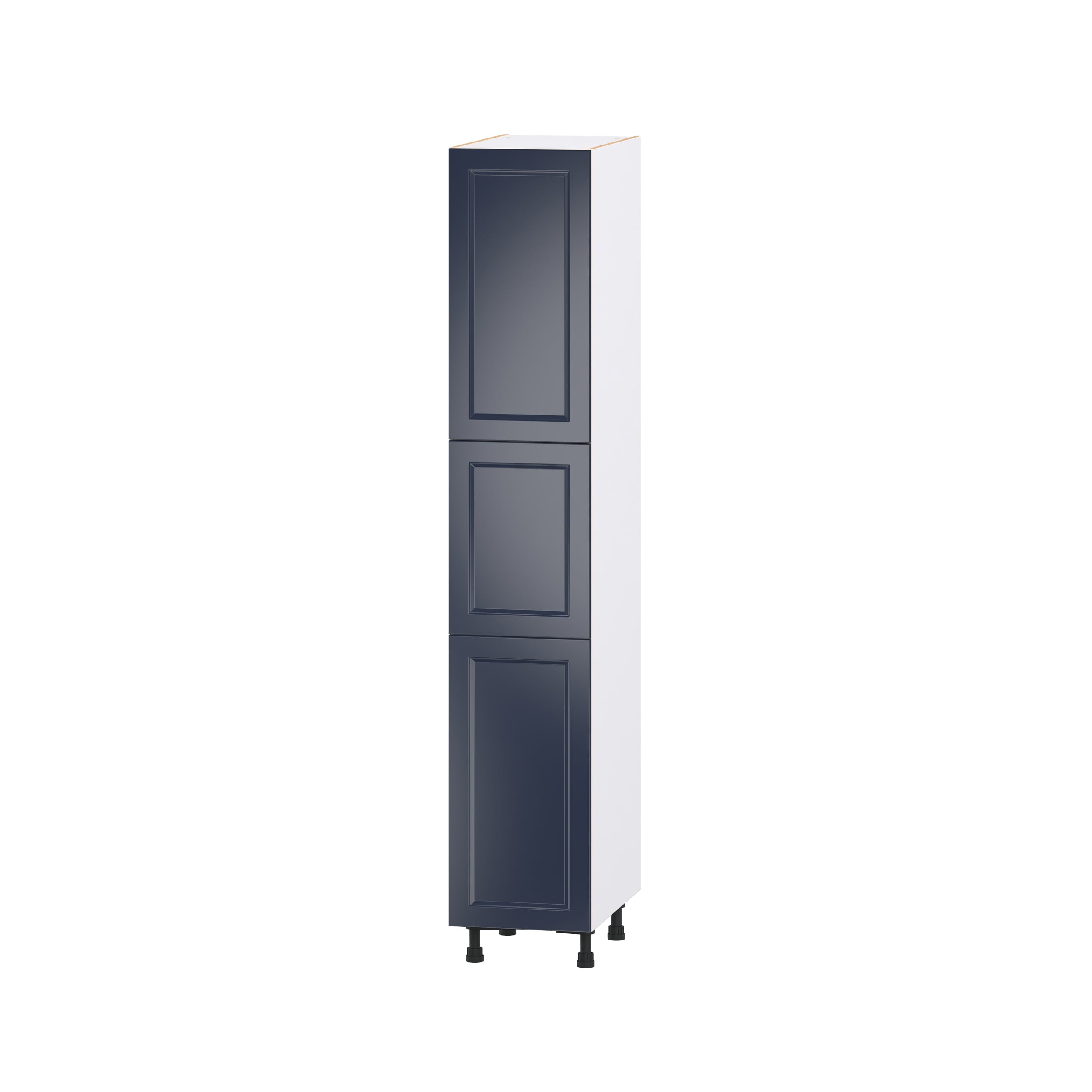 Hugo&Borg DST152484.5(L/R)-LO Lorette 15-in W x 84.5-in H x 24.5-in D Navy Blue Pantry Fully assembled Cabinet Recessed Panel Shaker