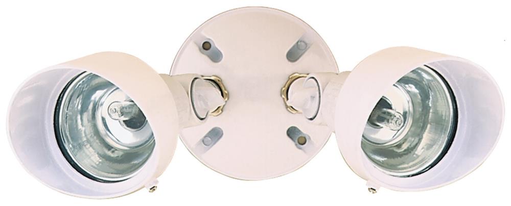 Heath Zenith HZ-5592-WH 200-Watt EQ Halogen White 2-Head Switch-Controlled Flood Light with Adjustable