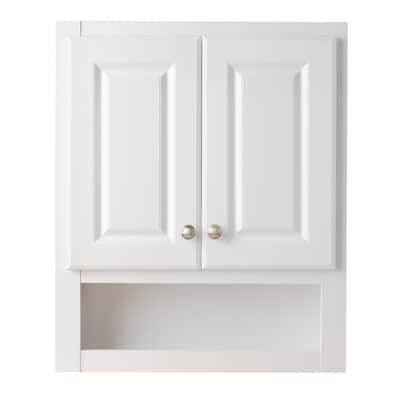Bathroom Wall Cabinets At Com - White Wood Wall Mounted Bathroom Cabinet