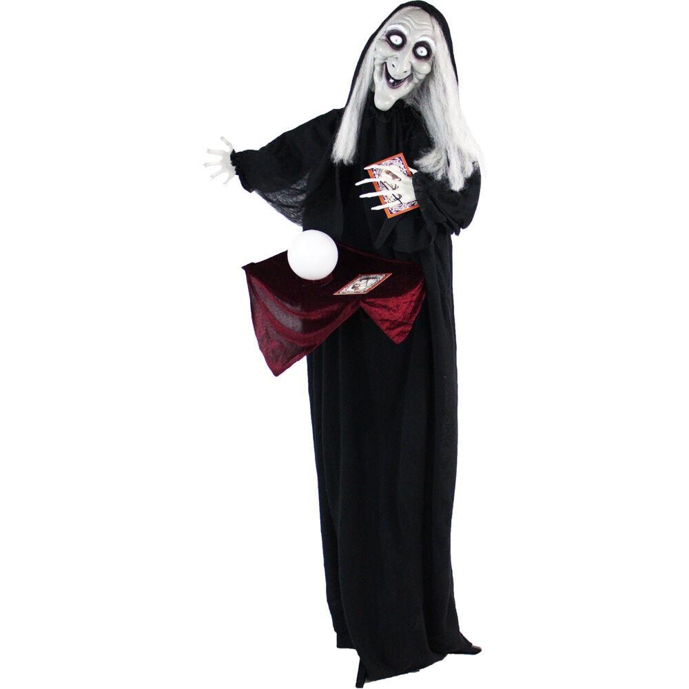 6.5-ft Talking Lighted Animatronic Witch Free Standing Decoration Life Size hotsell Stat