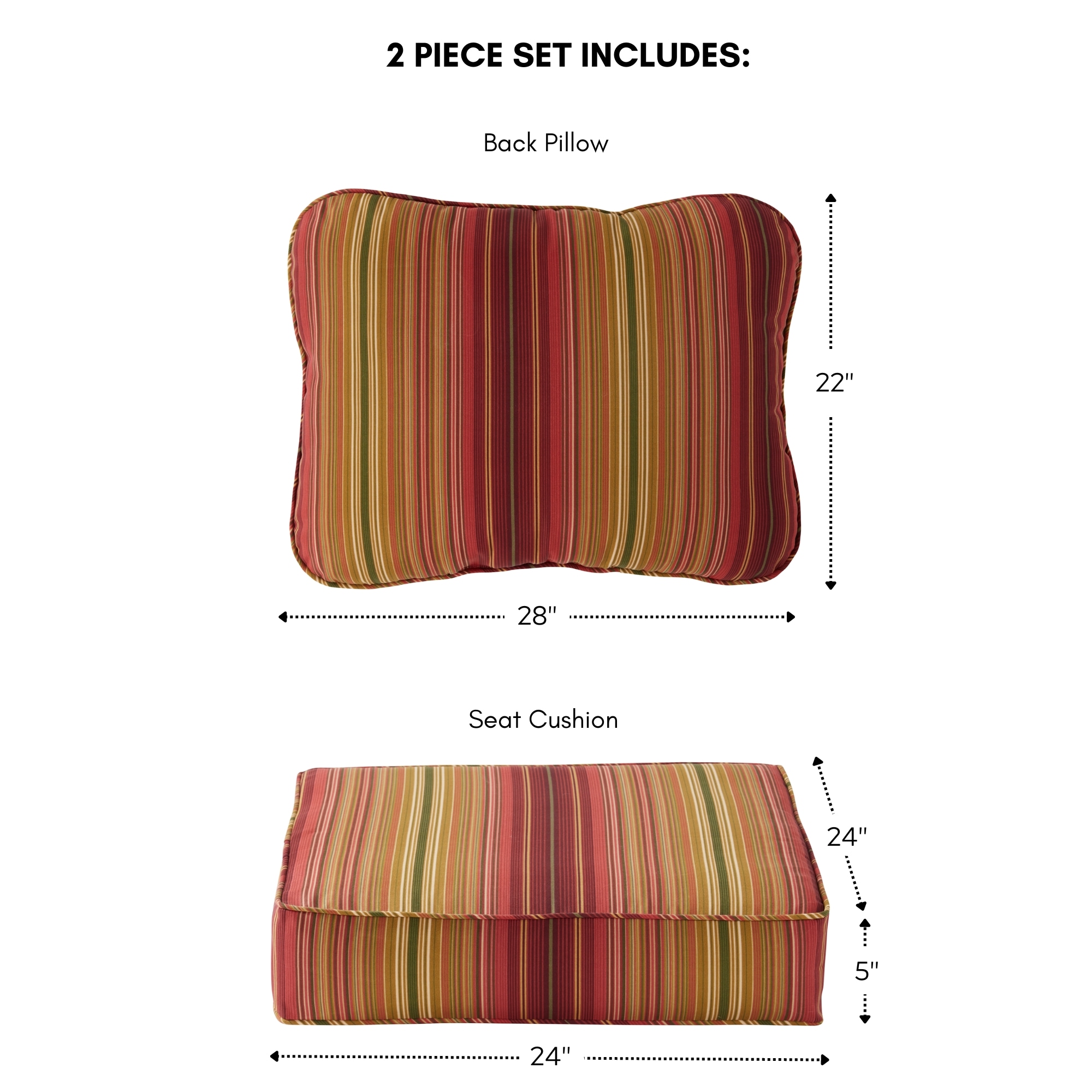 Greendale Home Fashions OC7820-KINNABARI Patio-Furniture-Cushions - View #3