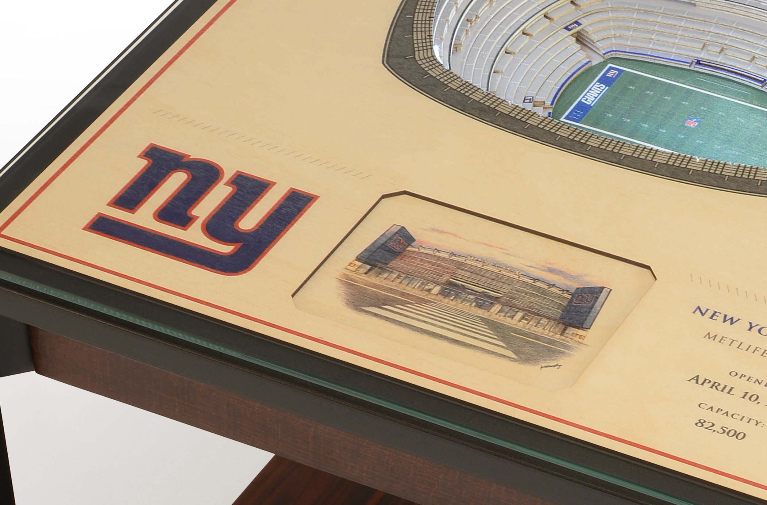 New York Giants 25 Layer Lighted StadiumView End Table