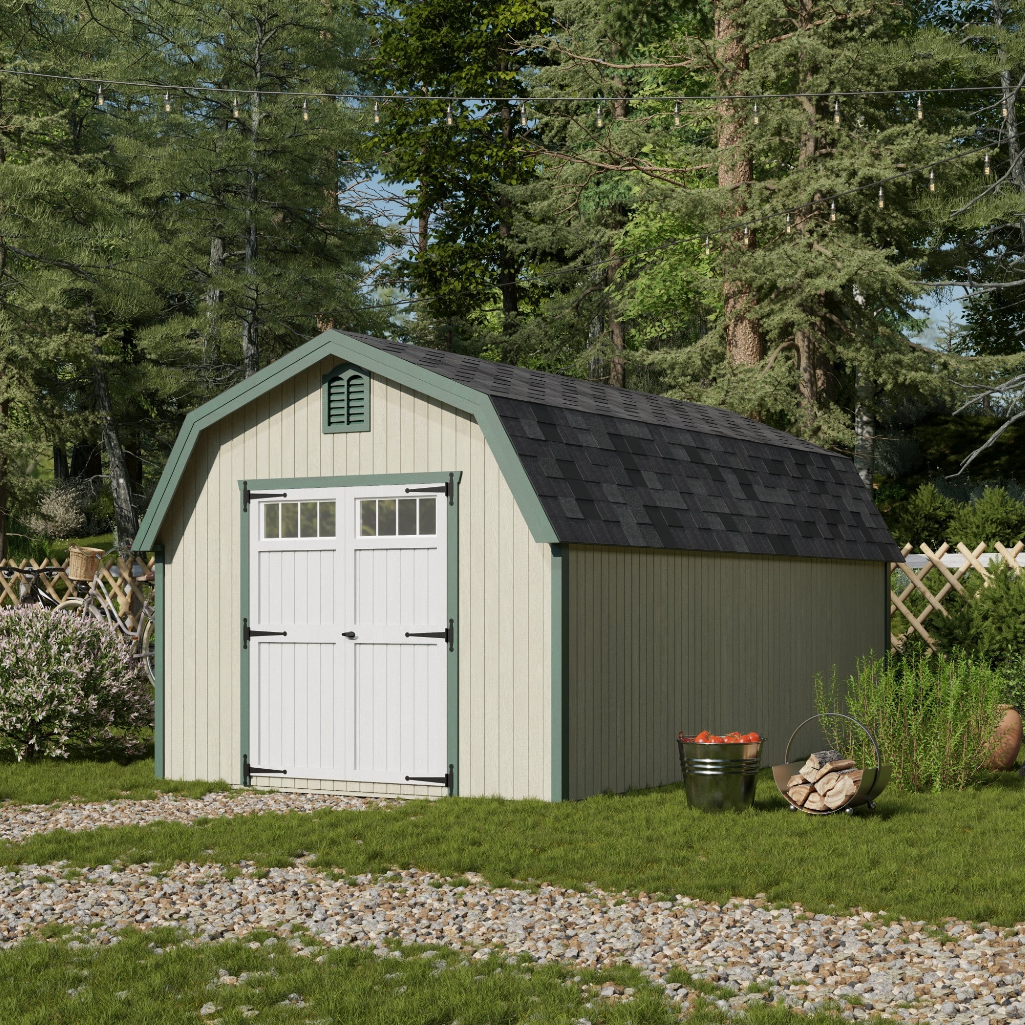 Little Cottage Co 10X18 GCGS-PC-FK Wood-Storage-Buildings - View #2