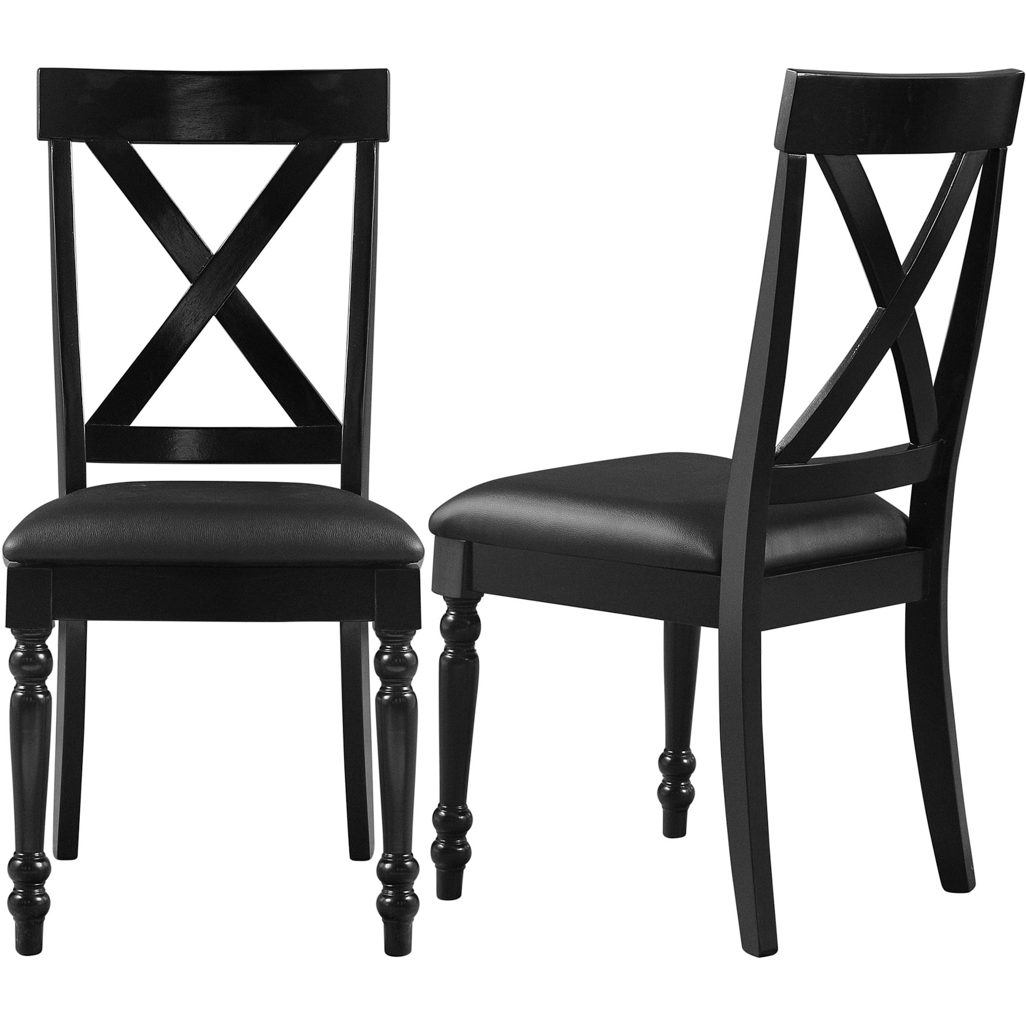 Camden Isle 164142 Set of 2 Contemporary/Modern Faux Leather Upholstered Dining Side Chair (Wood Frame)