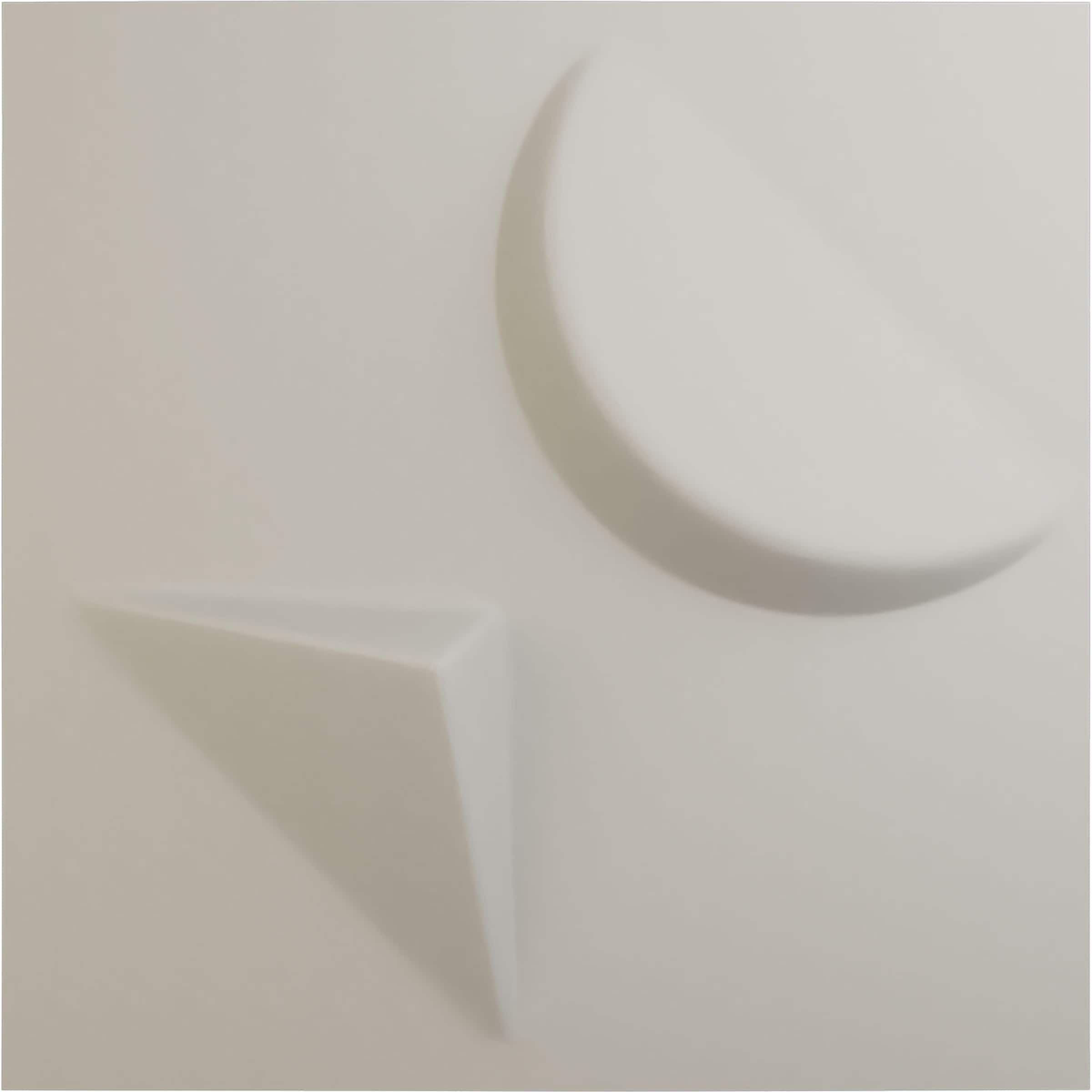 Ekena Millwork WP12X12APGBW-CASE-12 11-7/8-in x 11-7/8-in Embossed Paintable/Stainable White PVC Wall Panel ( 12 -Pack, Covers 11.76-sq ft )