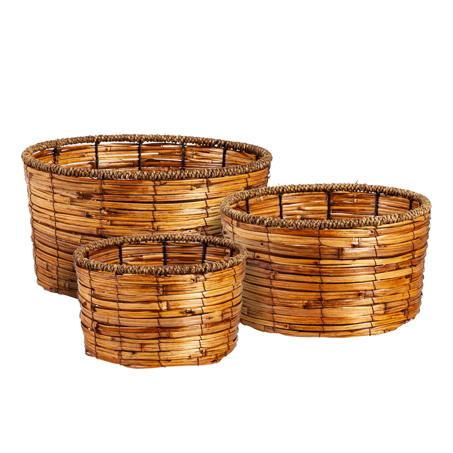 Evergreen PHF057 Round 15.5-in W x 6.75 H x 15.5-in D Brown Wood Indoor/Outdoor Planter