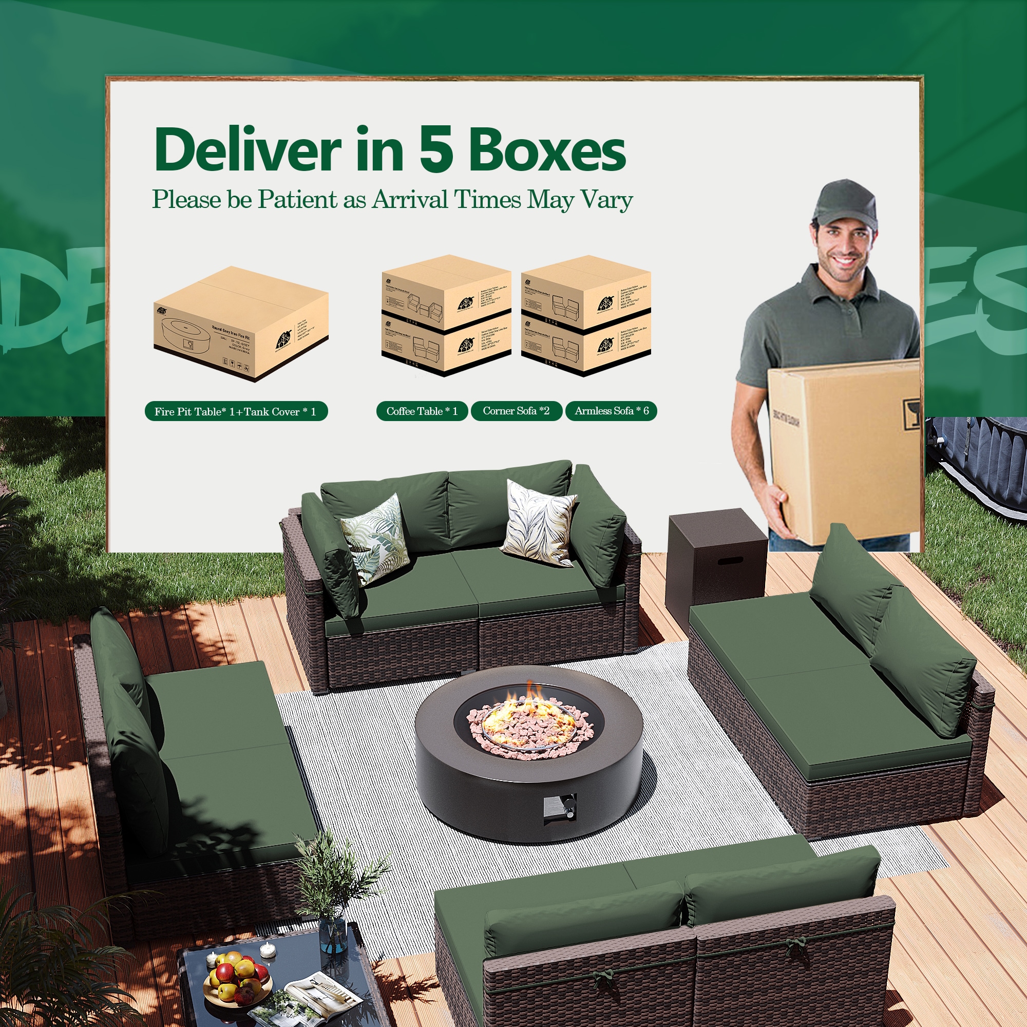 Patio Watcher LS-RT9-KD42BR-B4 Patio-Conversation-Sets - View #9