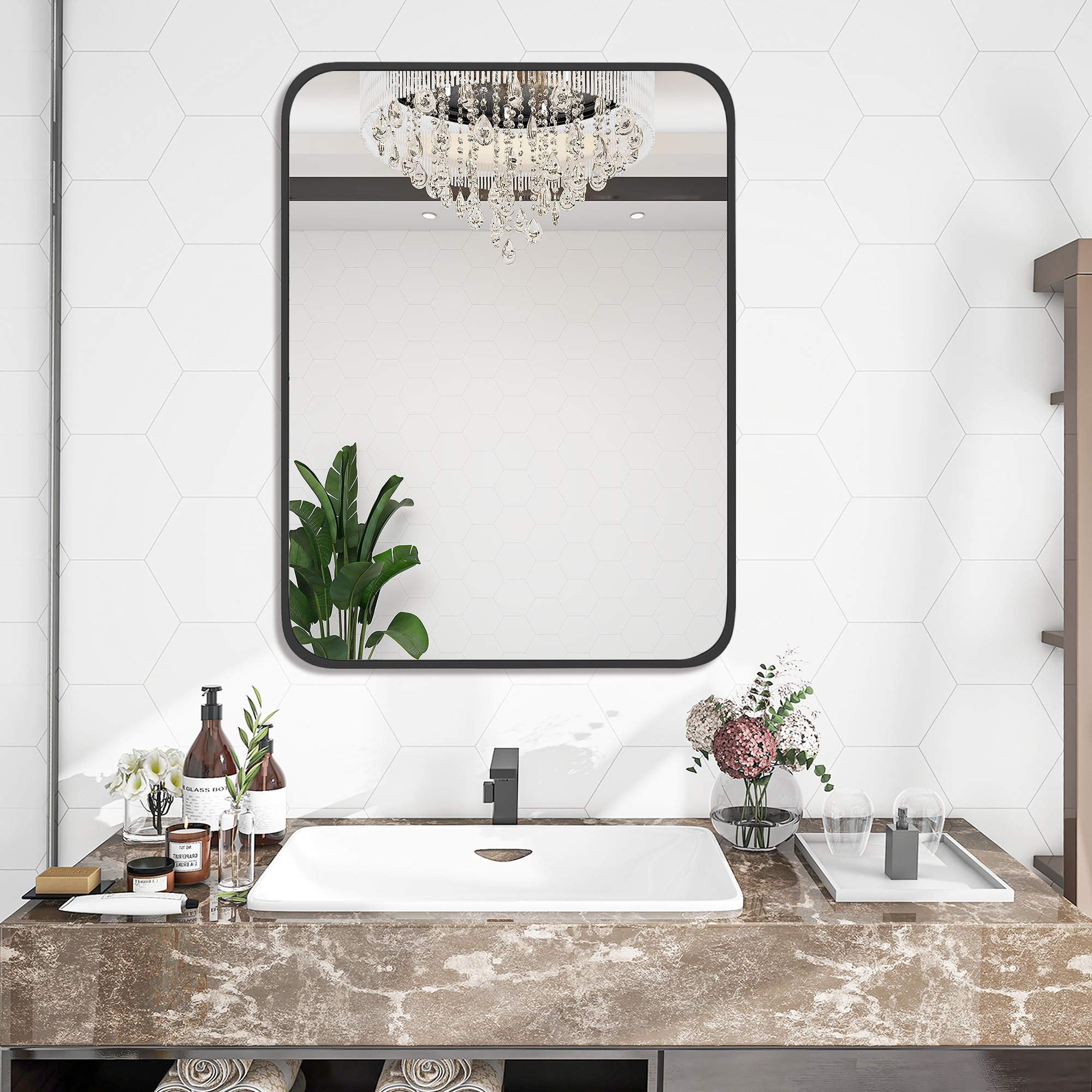 WELLFOR BTJ8047 Framed-Bath-Mirrors - View #3