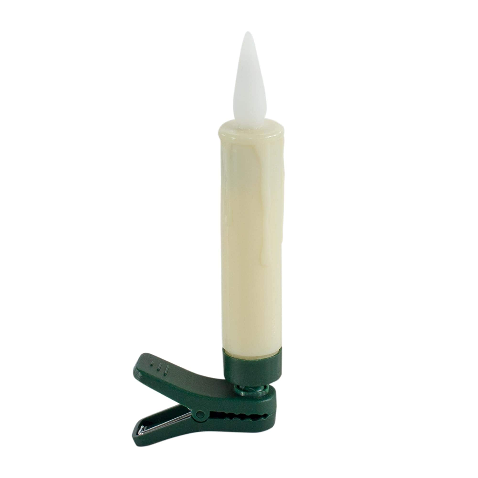 Melrose International 84587DS FIA Flame Candle Clip/Suction Cup/Holder Set of 10 w/Remote 4H Plastic 1 AAA Battery Not Included 6 Hr Timer