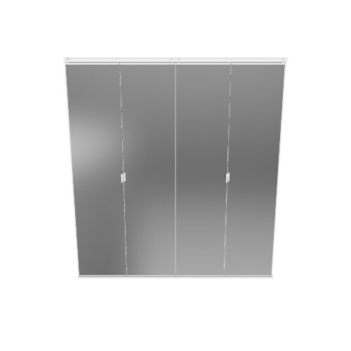 RELIABILT BI321P 36-in x 80-in White 1-panel Mirrored Glass Prefinished Mirror Closet Bifold Door (Hardware Included)