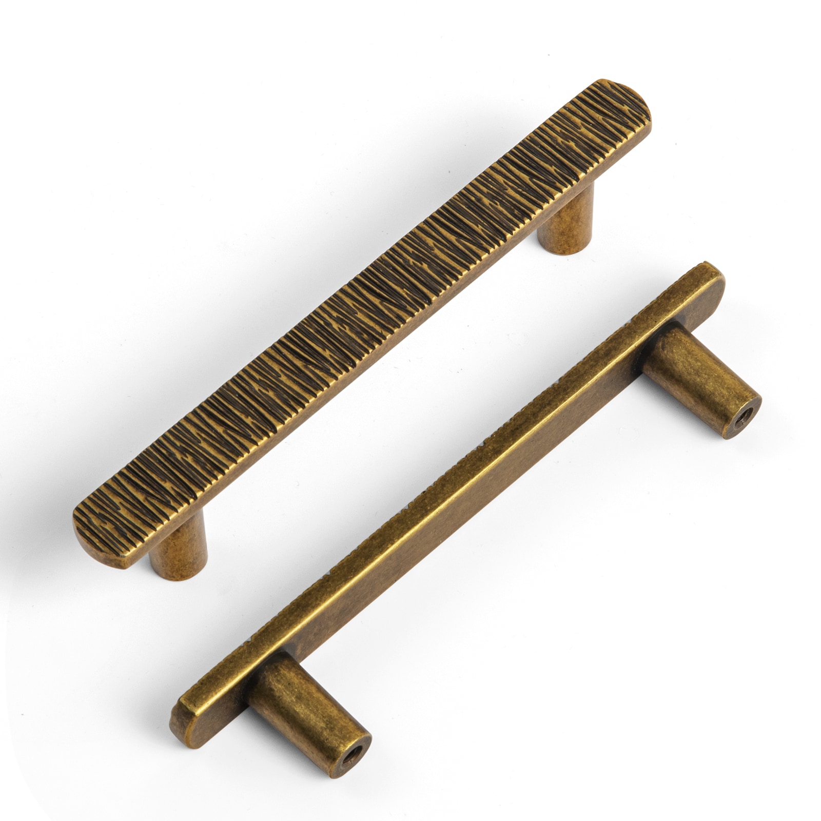 Miaokesen 9617GT-96 3-3/4-in , 96mm Center to Center Antique Brass Novelty Bar 6 -Pack
