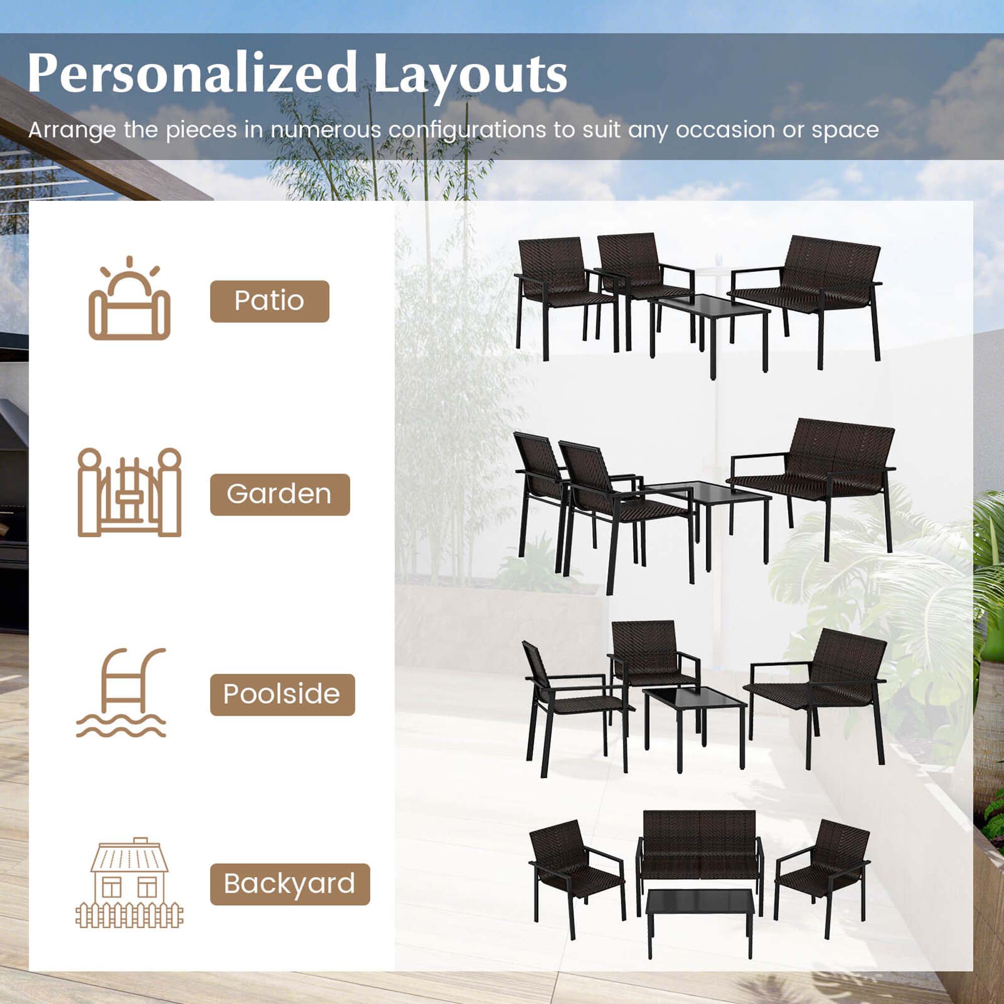 Costway HCST01798 Patio-Conversation-Sets - View #3