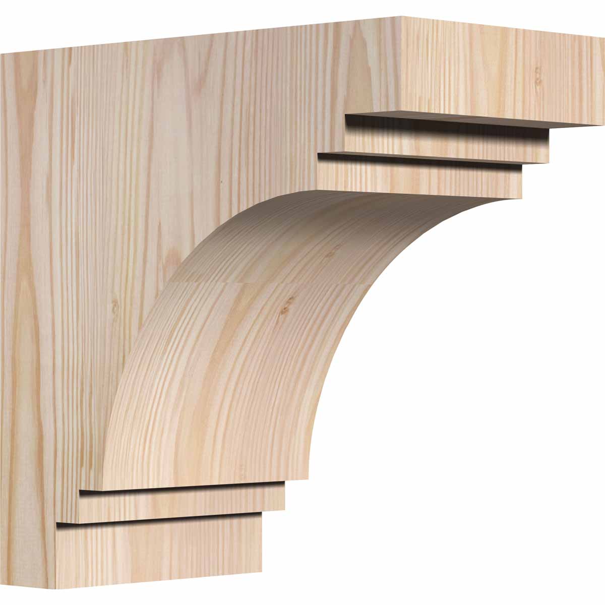 Ekena Millwork COR06X10X10PEC00SDF 5.5-in x 10-in x 10-in Pescadero Unfinished Douglas fir Wood Paintable/Stainable Corbel