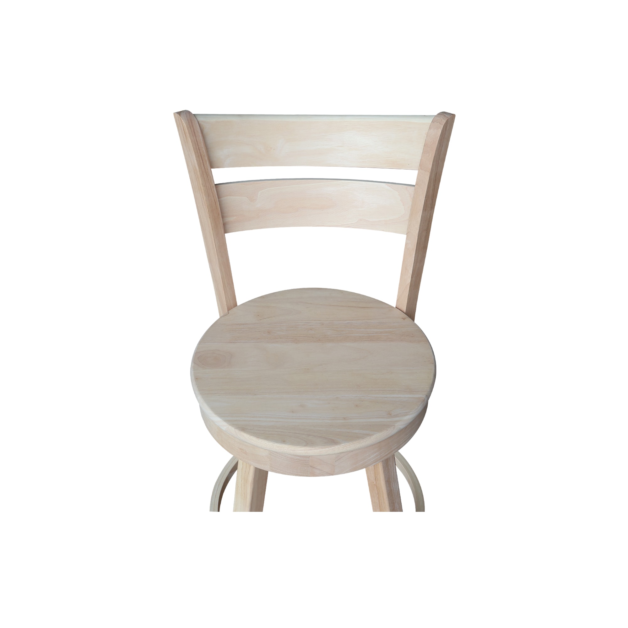 Sara Solid Wood White Counter Height Stool with Swivel Seat