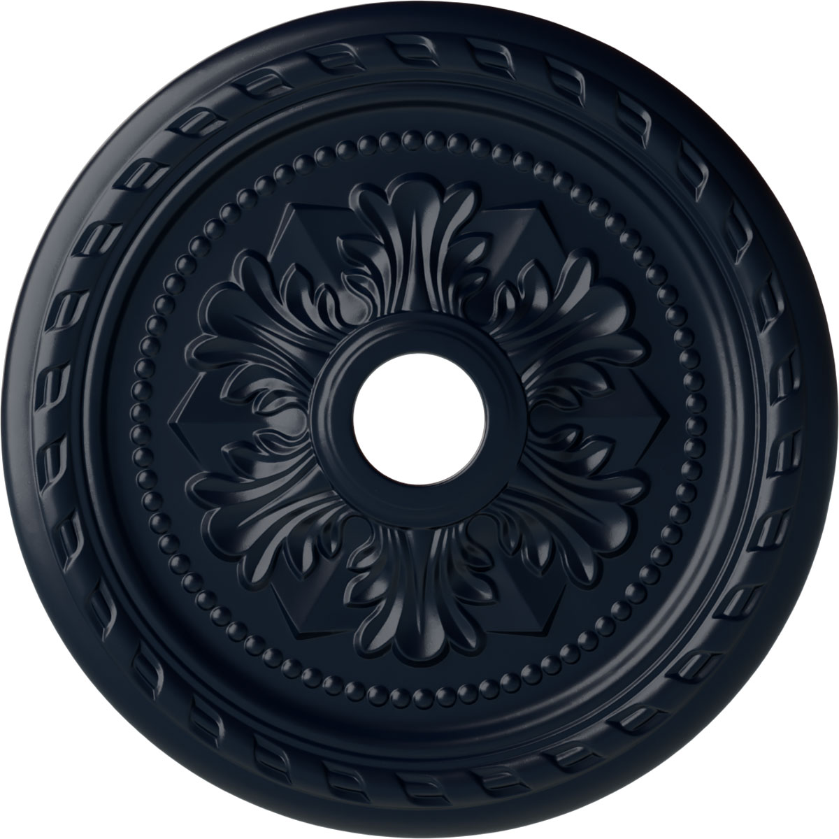 Ekena Millwork CM23PMMDF Palmetto 23.625-in W x 23.625-in L Painted Midnight Dream Polyurethane Whole Ceiling Medallion