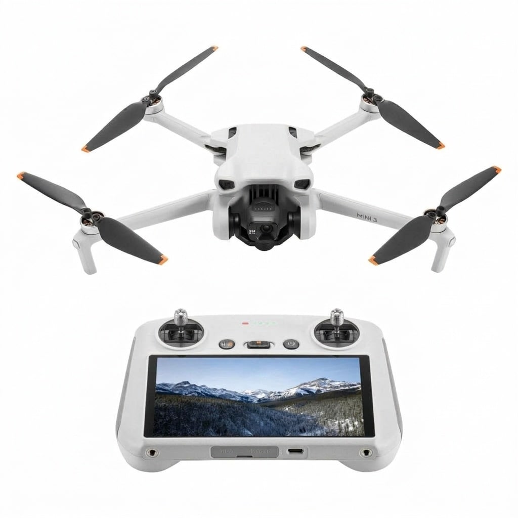 Phyfalip  Mini 3 RC Drone with Camera 4K UHD 3 Axis Gimbal 38 Minute Flight Time 10km Video Transmission GPS Auto Return Vertical Shooting
