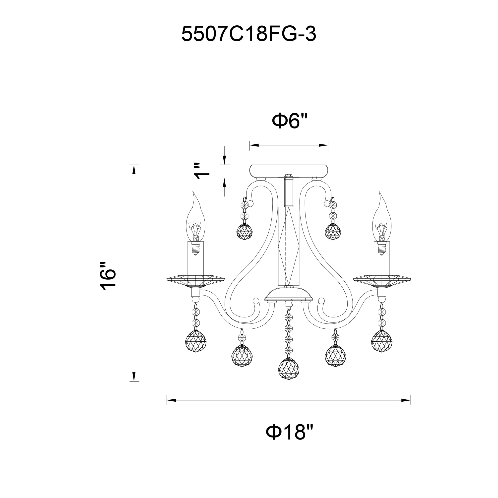 CWI Lighting 5507C18C-3 flushmounts - View #7