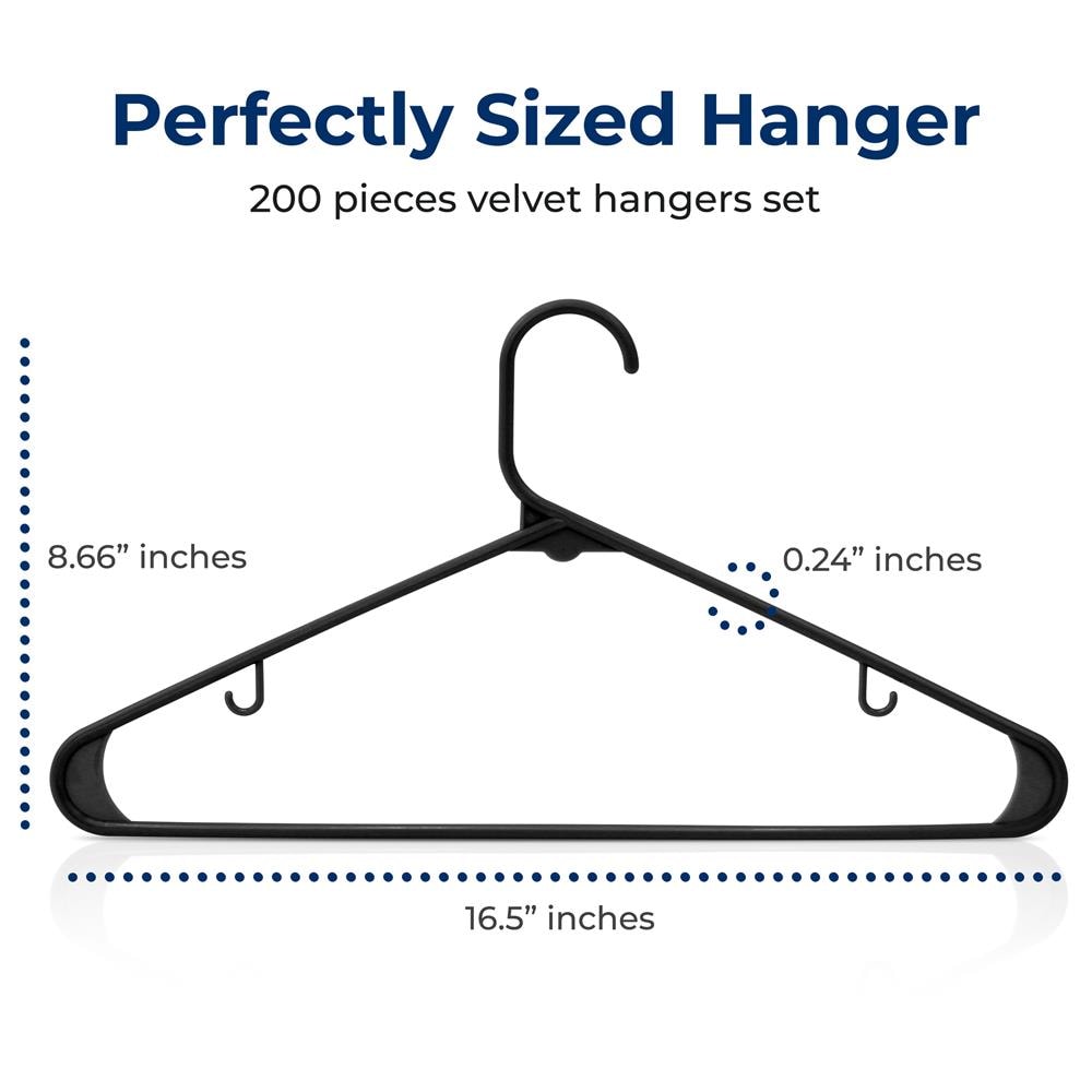 SereneLife SLHPLBLK200 hangers - View #2