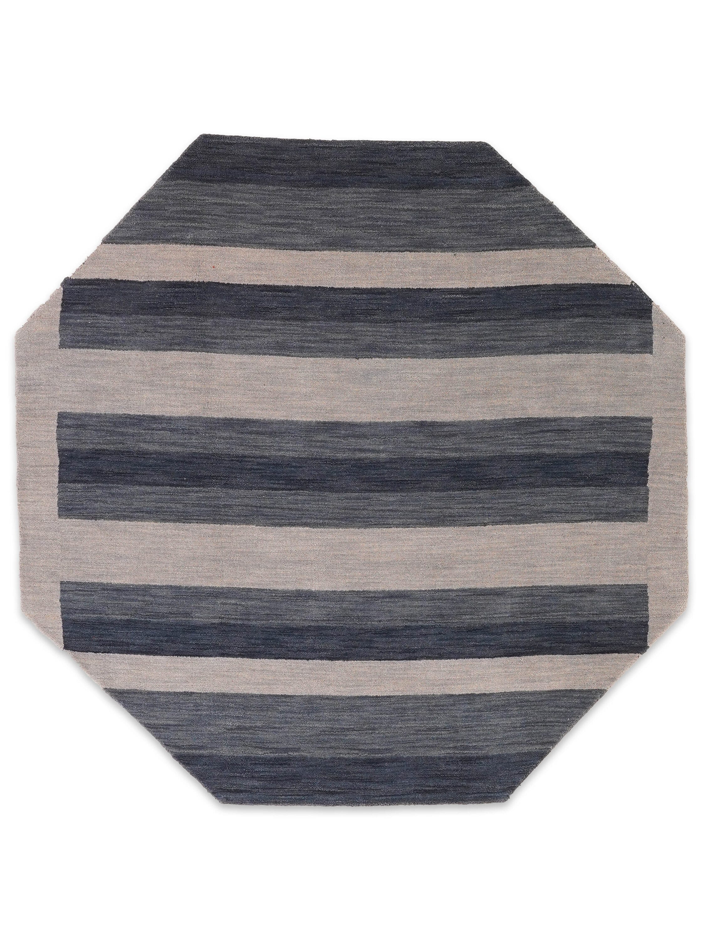 Rugsotic Carpets - HAND KNOTTED LOOM WOOL ECO-FRIENDLY AREA RUGS - 10'x10' Octagon Shape Blue L...