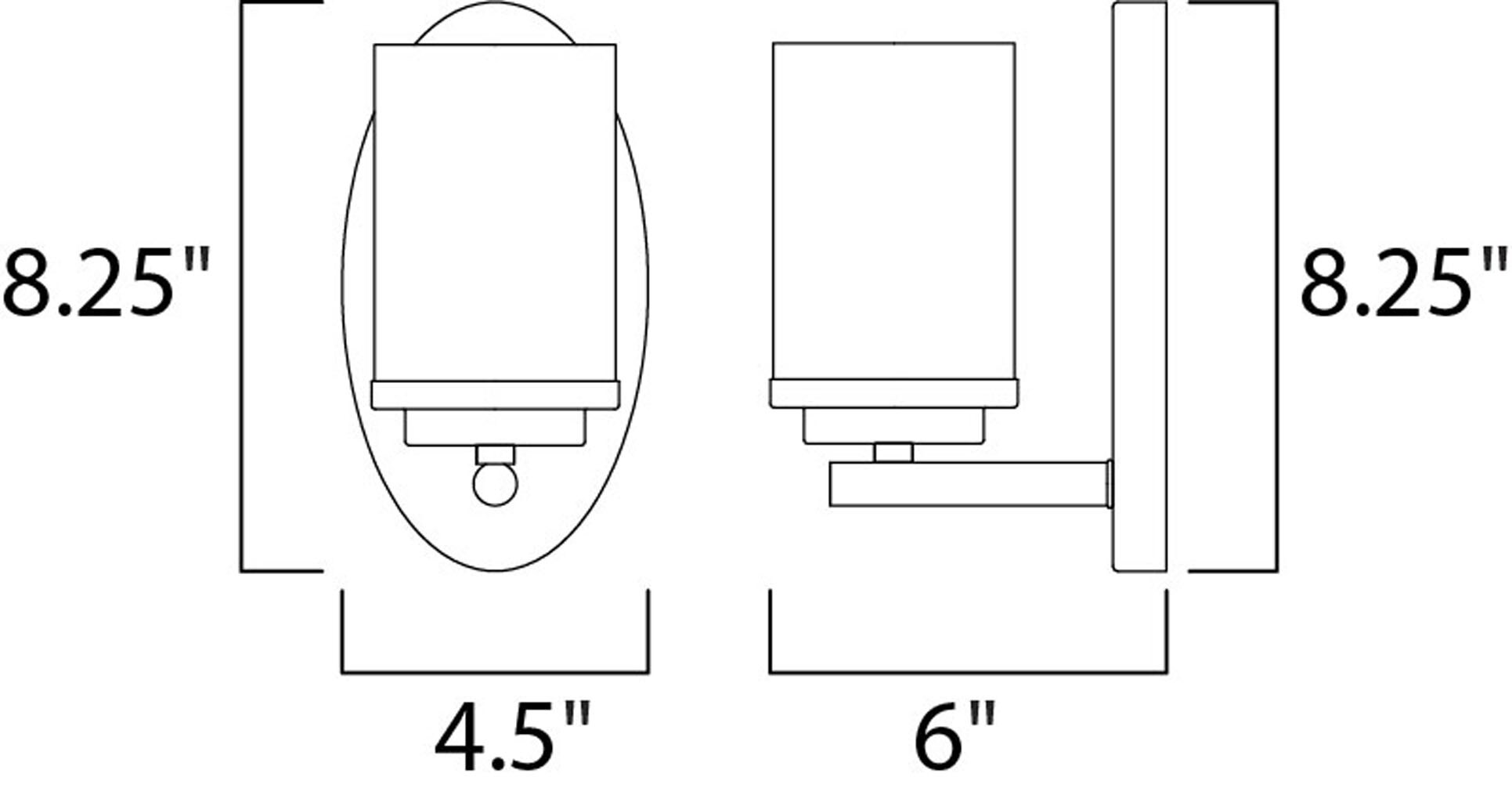 Contemporary Polished Chrome Outdoor Wall Sconce with Frosted Glass