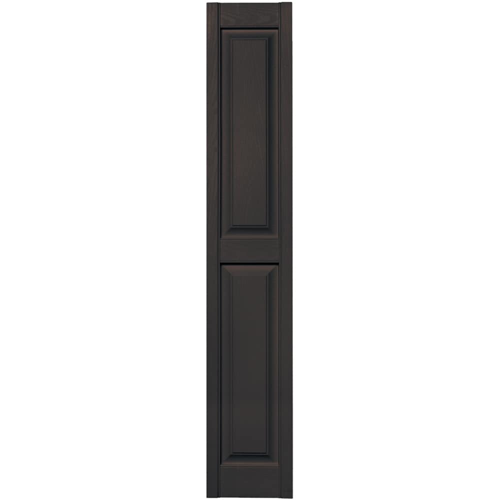 Vantage V4711267010 12-in W x 66.75-in H Musket Brown Raised panel Exterior Shutters ( 1 -Pack )