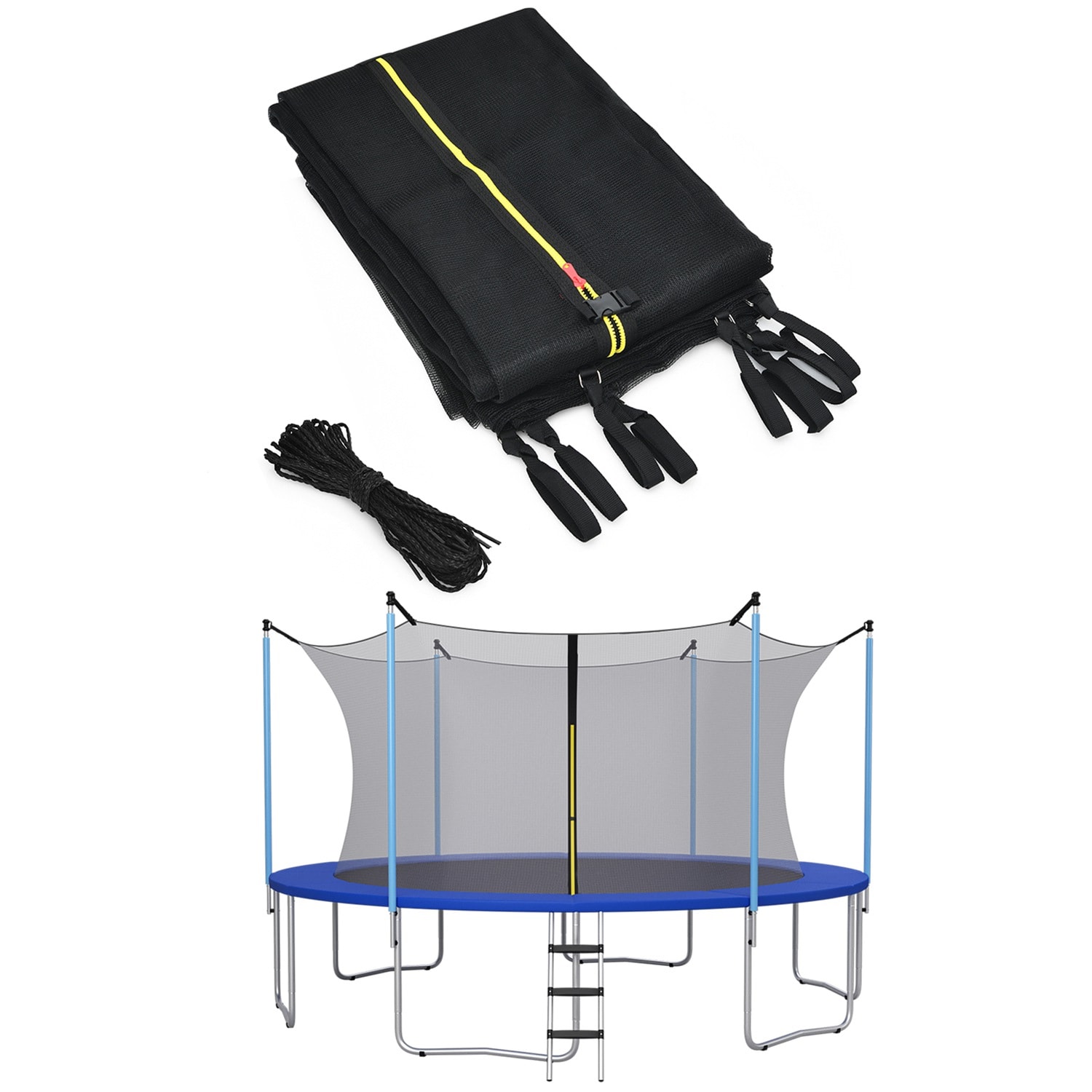 Costway CSHY002832  10FT Trampoline Replacement Safety Enclosure Net Weather-Resistant
