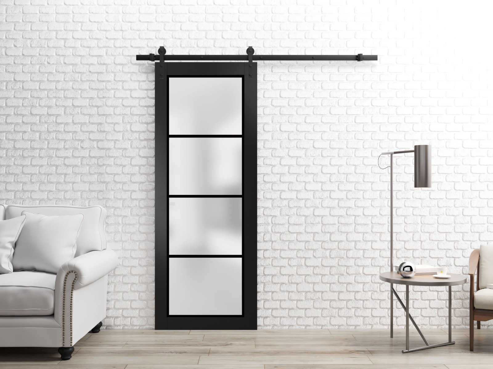 SARTODOORS PL2132BDBBLK24 Barn-Doors - View #2