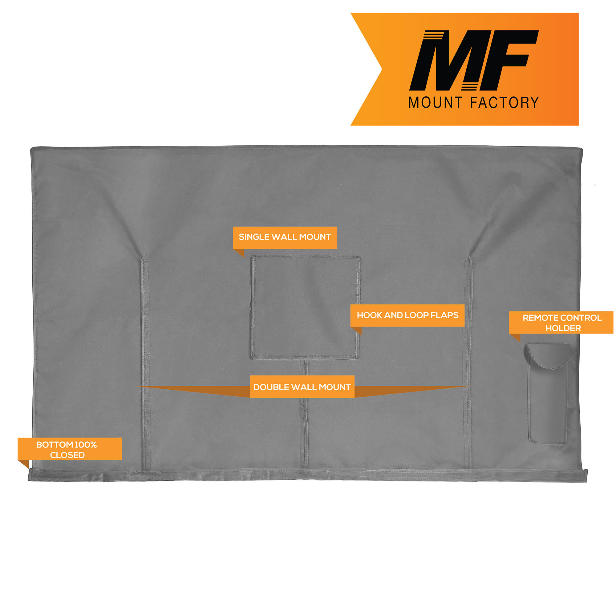 Mount Factory MOUNT-COVER-EX65-GRY Outdoor-Tv-Covers - View #2