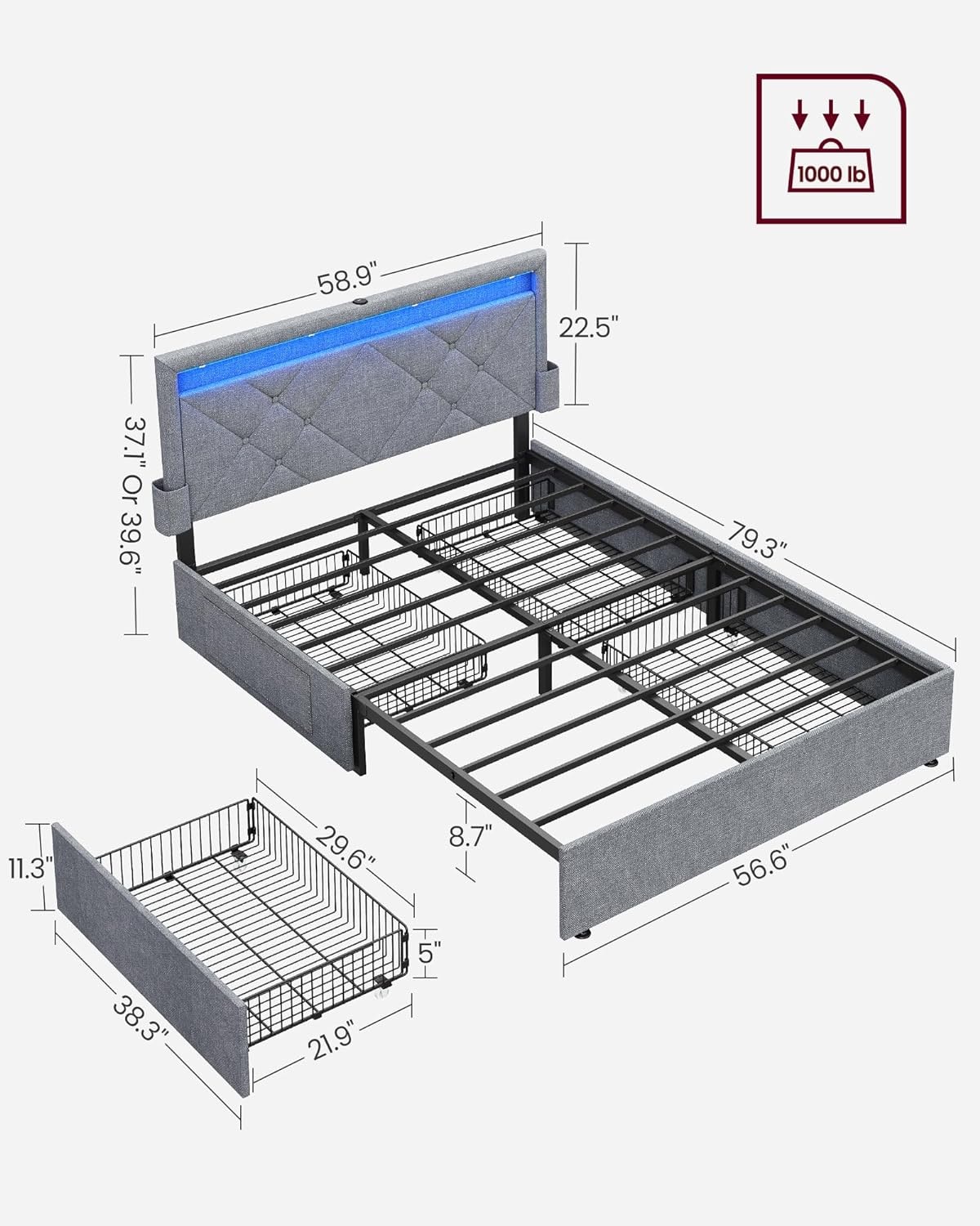 SONGMICS HOME RMB822G01 beds - View #5