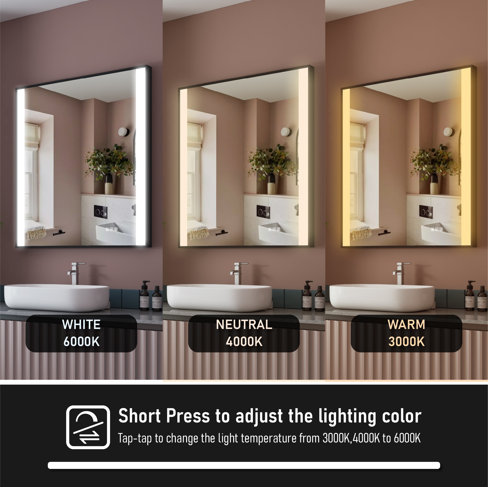 Forclover MRE-18F3236MB Framed-Bath-Mirrors - View #10