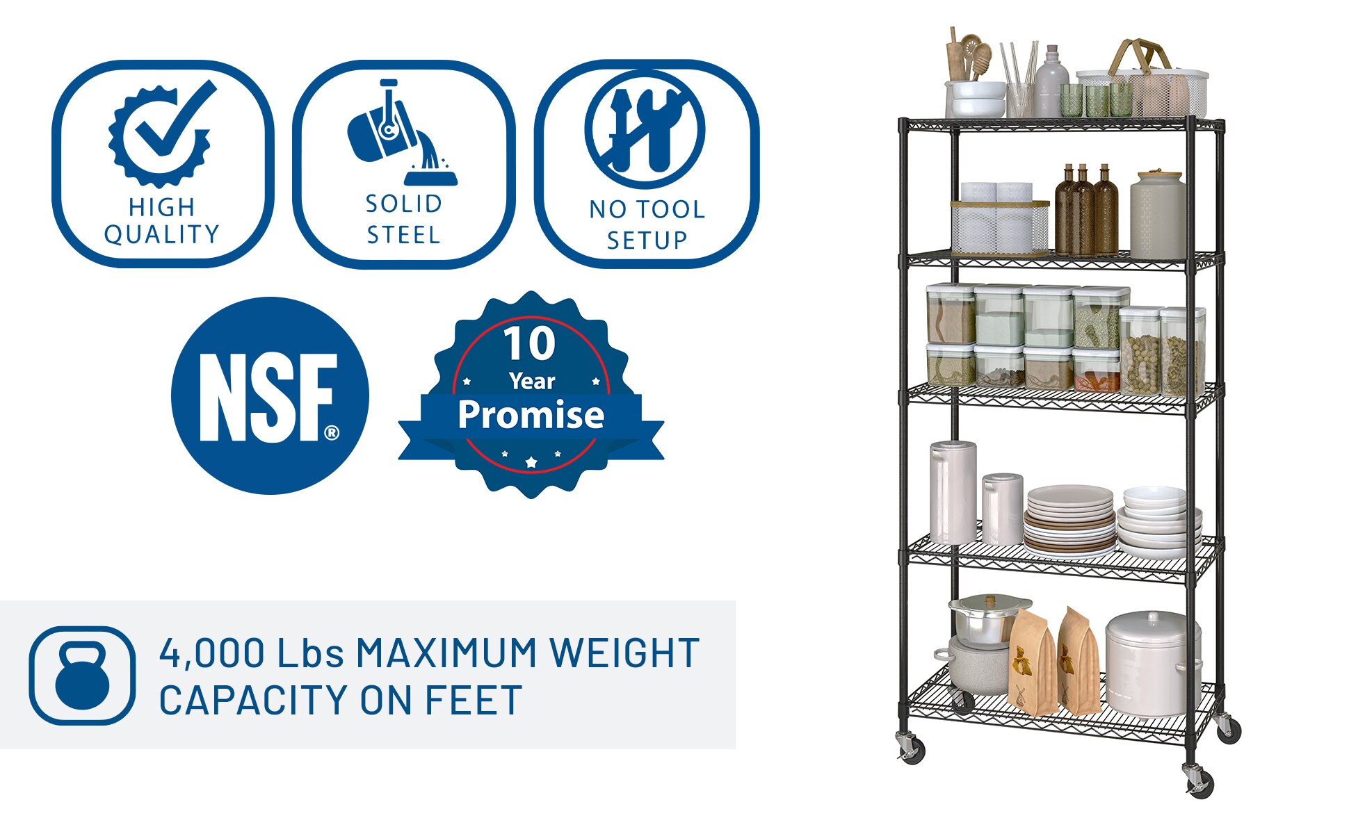 Seville Classics SHE15391B Free-Standing-Shelving - View #4