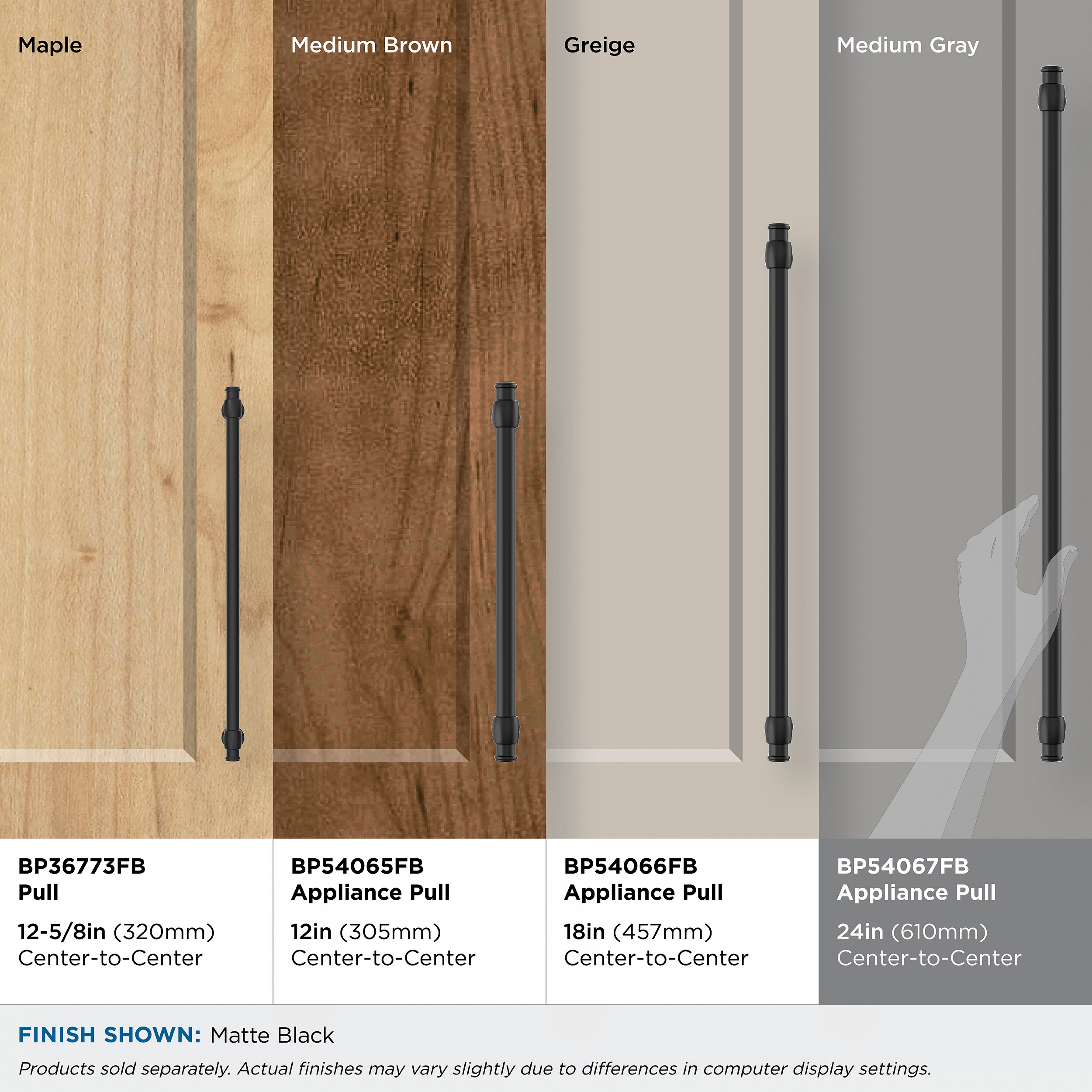 Amerock BP54067FB Cabinet-Pulls - View #8