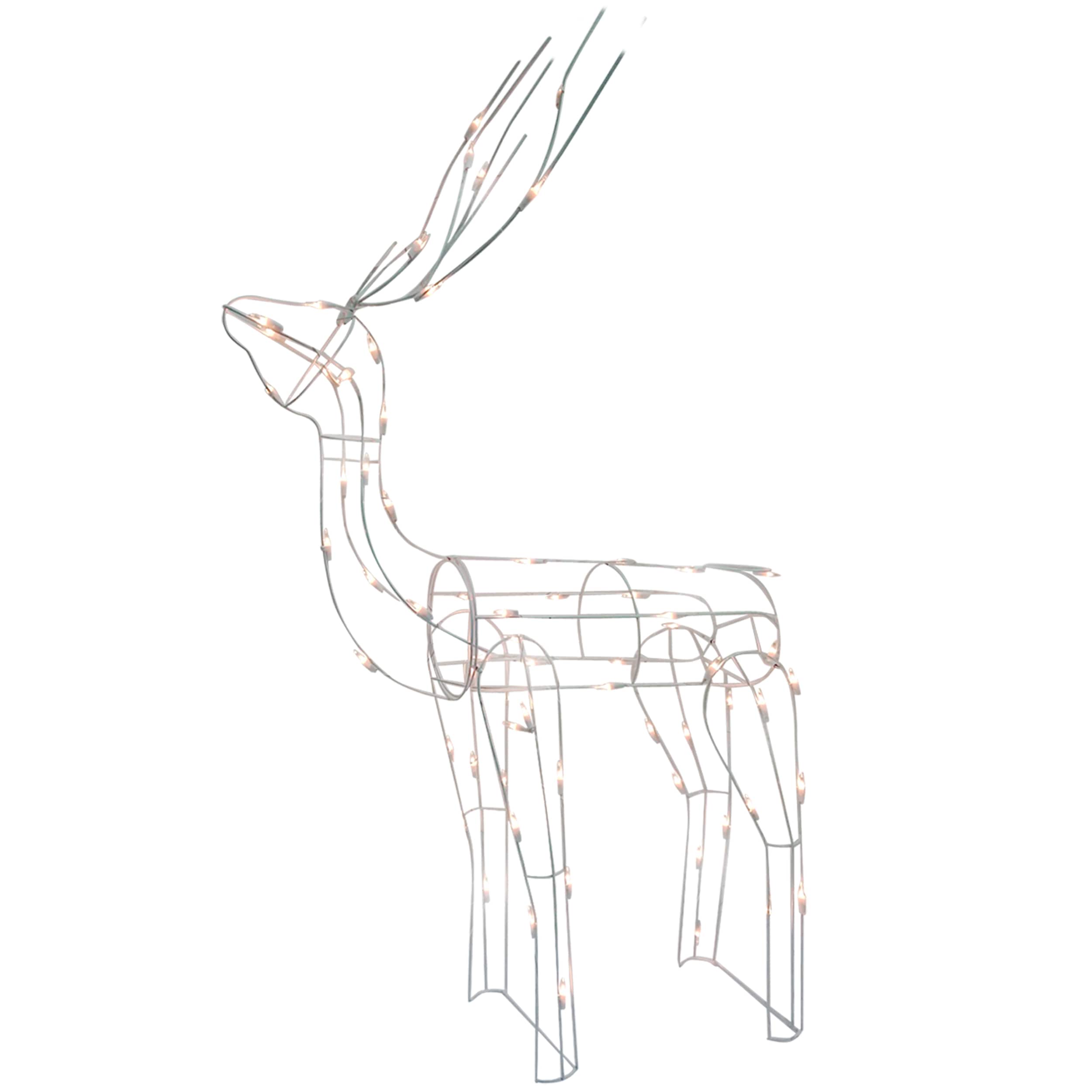 Brite Star 46-331-00 48-in Freestanding Deer Free standing decoration with Clear Incandescent Lights