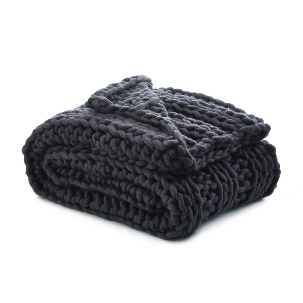 Cozy Tyme T177-20DGT-LS Vielkis Dark Grey 50-in x 70-in Polyester Throw