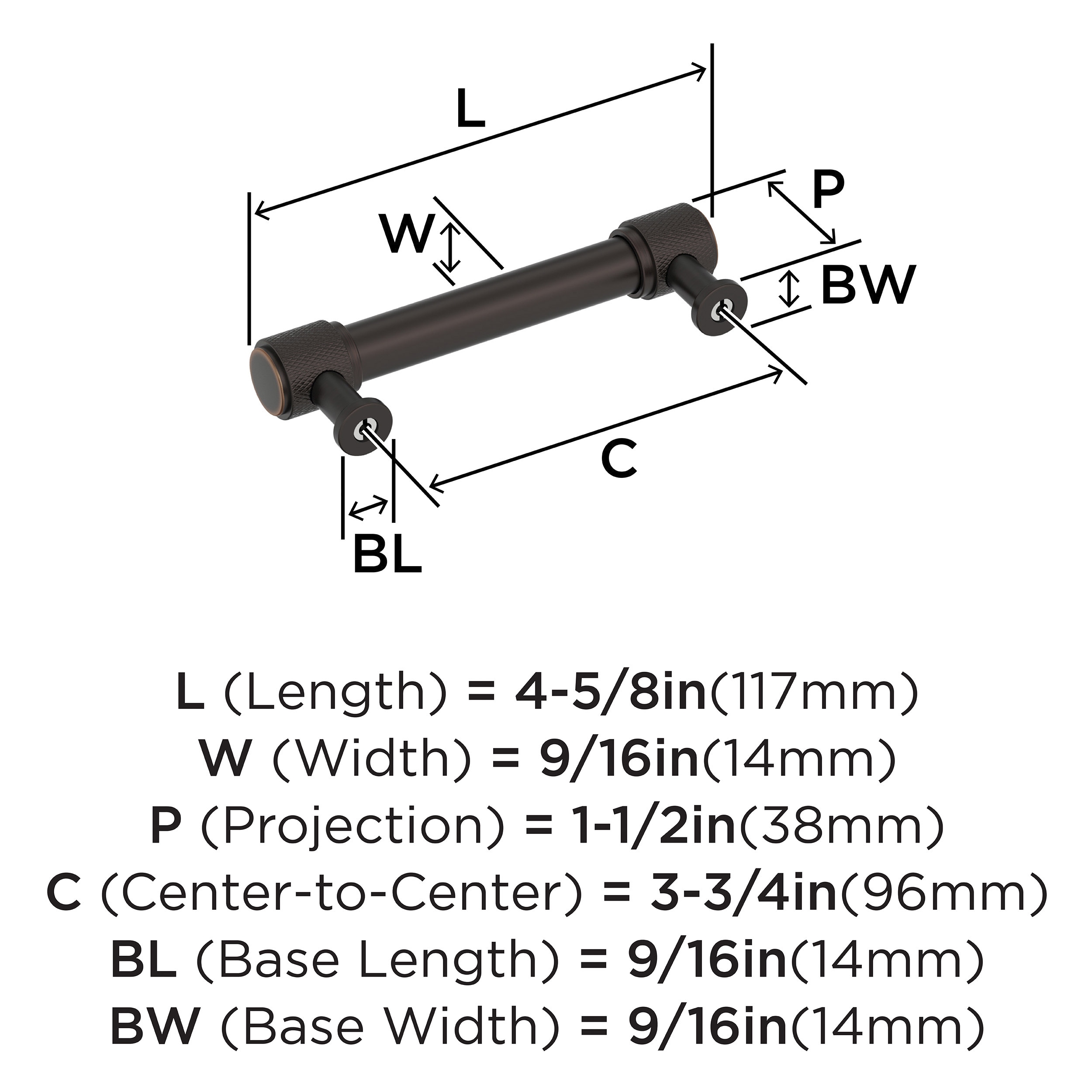 Amerock BP37743ORB Cabinet-Pulls - View #4
