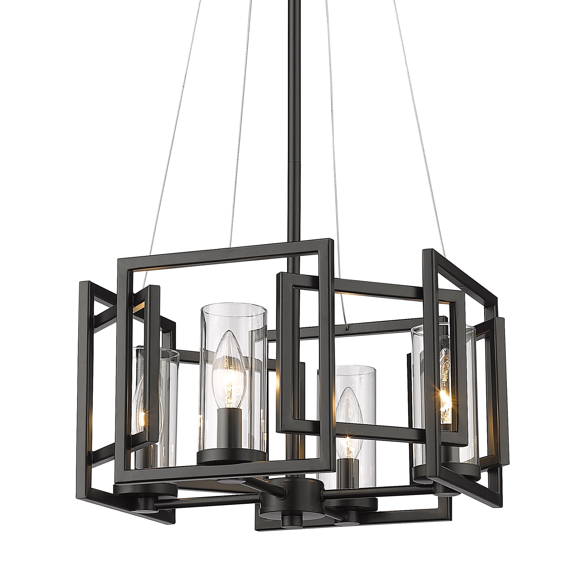 Golden Lighting 6068-4P BLK Pendant-Lights - View #3