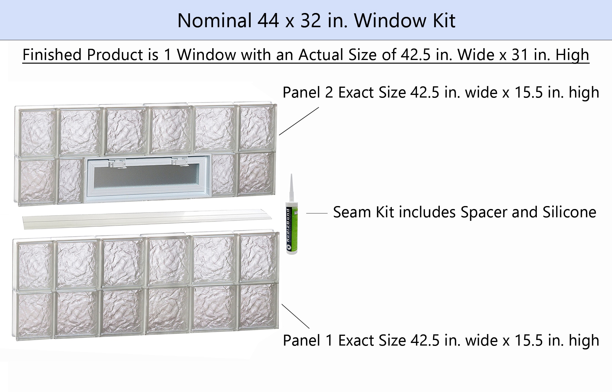 REDI2SET V4432IS Glass-Block-Windows - View #2