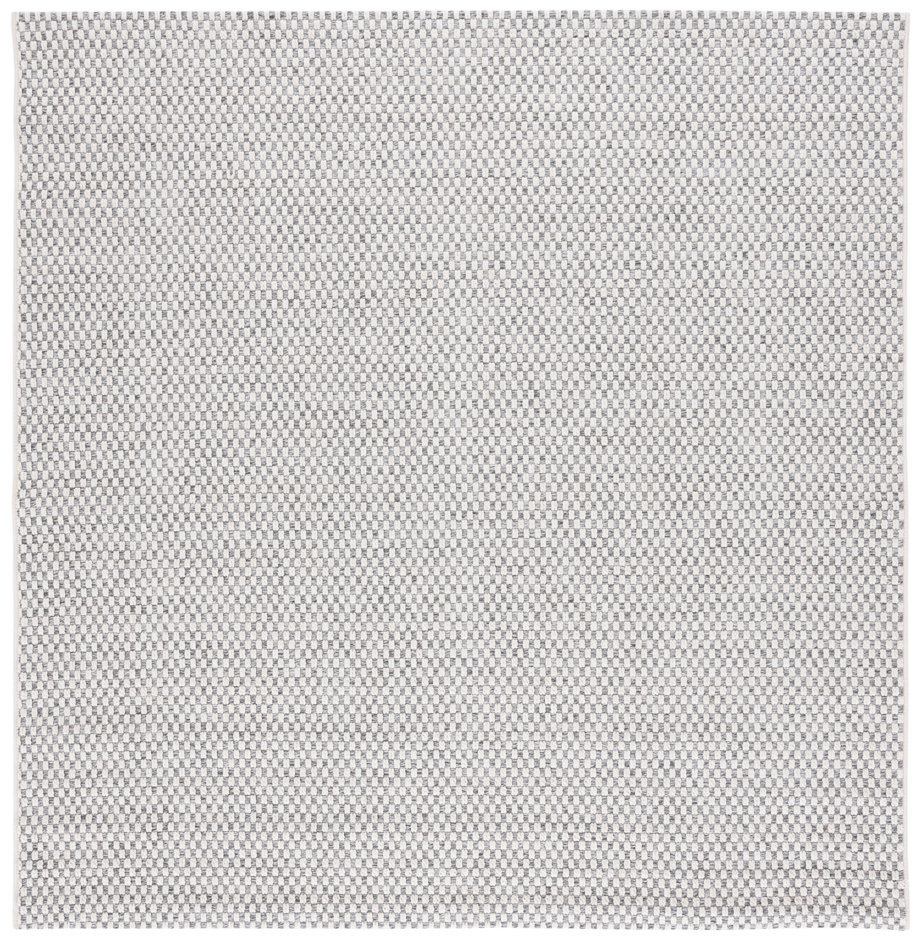 Safavieh SAW460F-7SQ 7 x 7 (ft) Loomed Polyester/Polypropylene Gray/Ivory Square Indoor/Outdoor Solid Mid-Century Modern Area rug